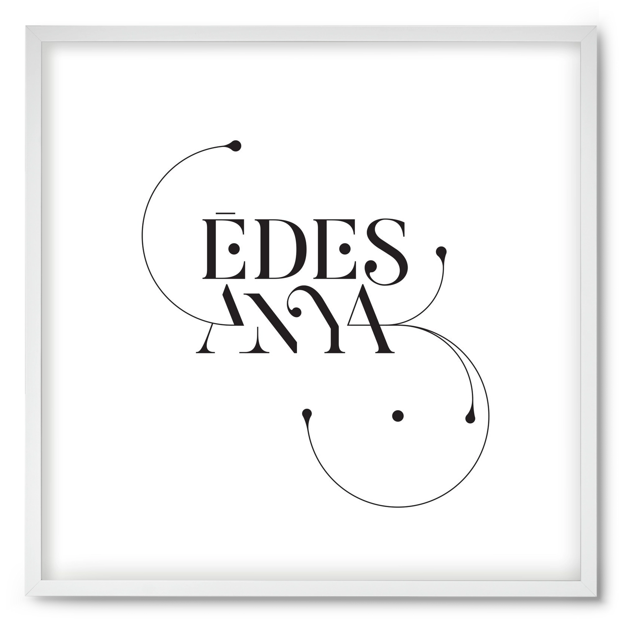 Édesanya, 50x50 cm (50x50 cm), Fehér keret