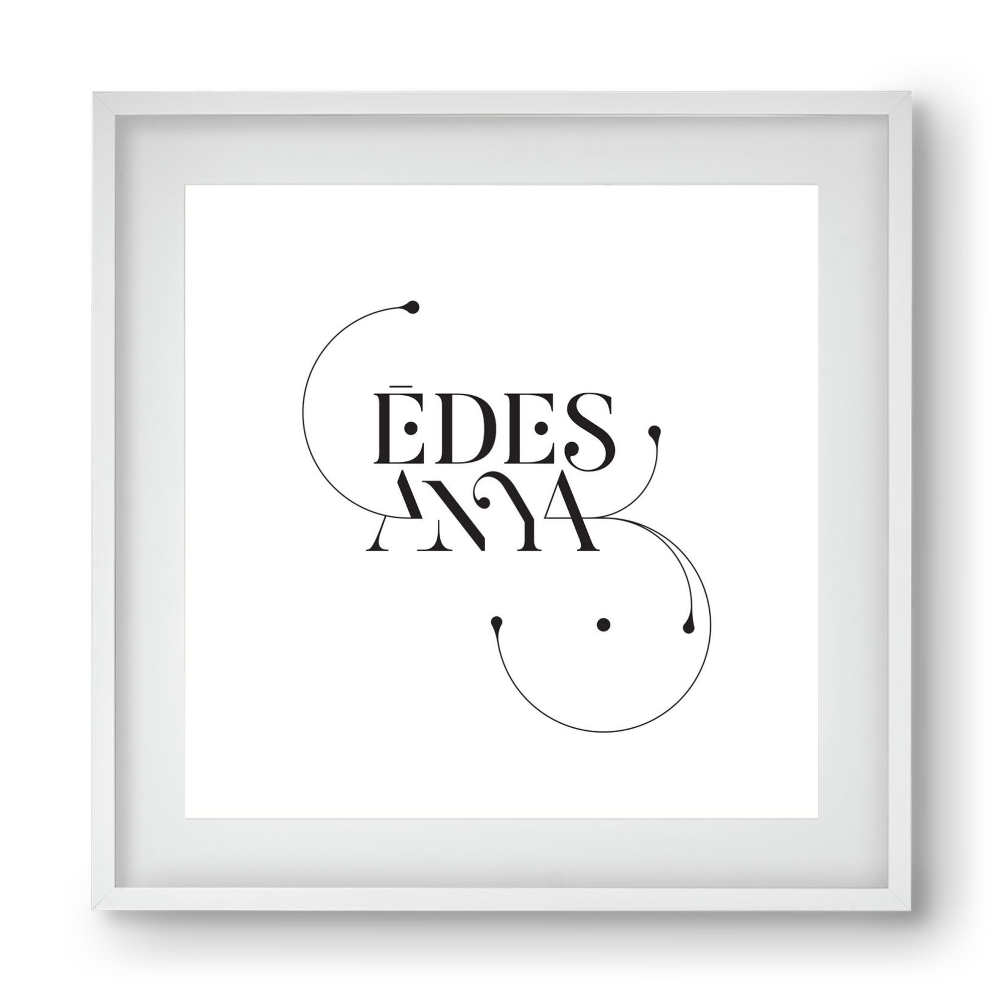 Édesanya, 40x40 cm (30x30 cm), Fehér keret, paszpartuval