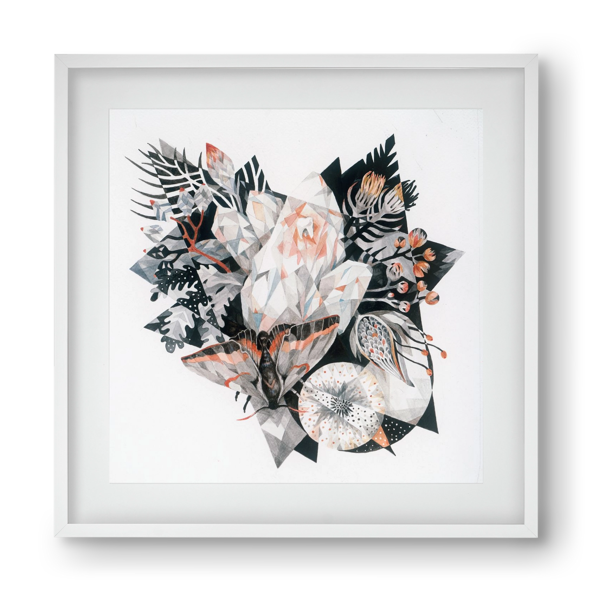 Metamorphosis, 40x40 cm (30x30 cm), Fehér keret, paszpartuval