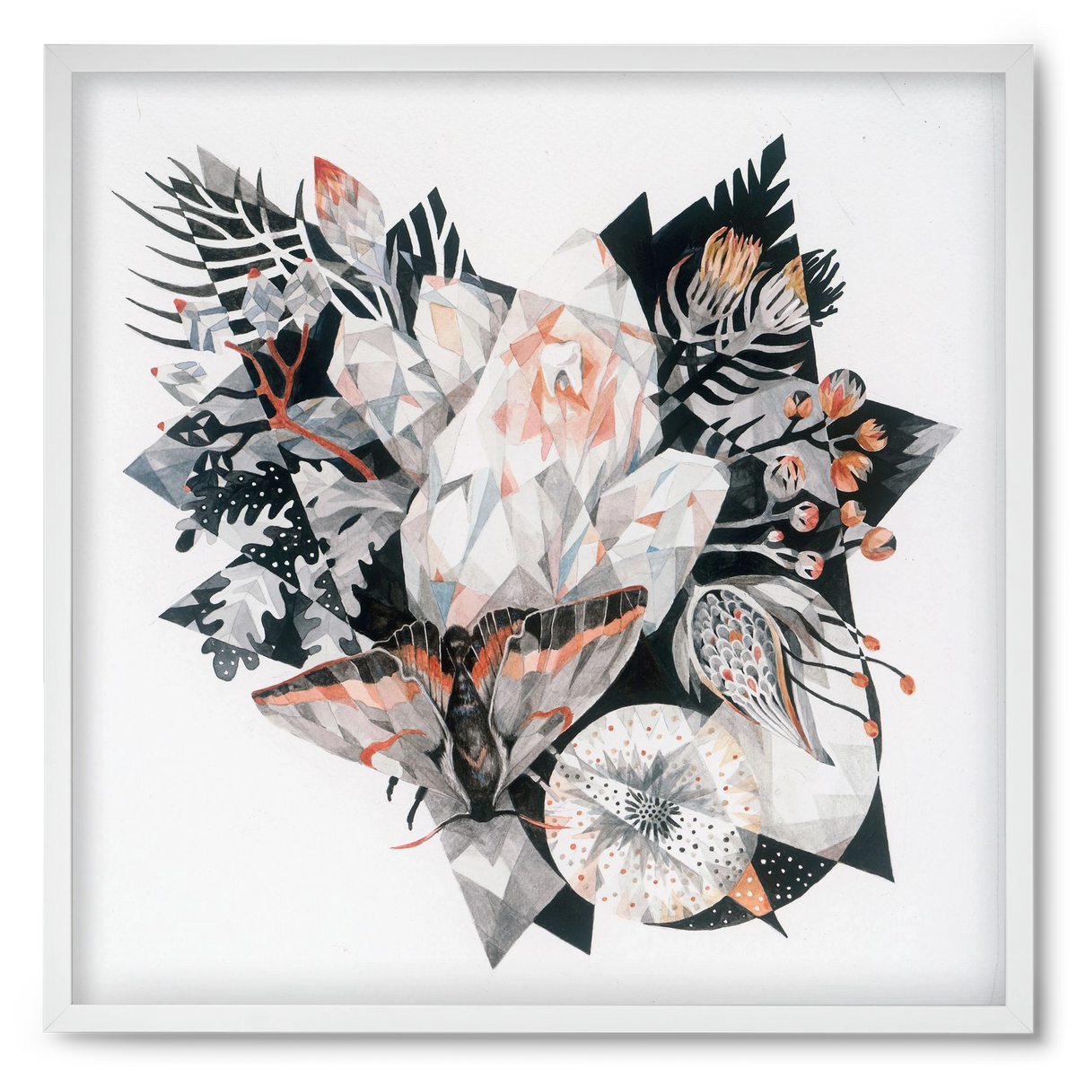 Metamorphosis, 50x50 cm (50x50 cm), Fehér keret