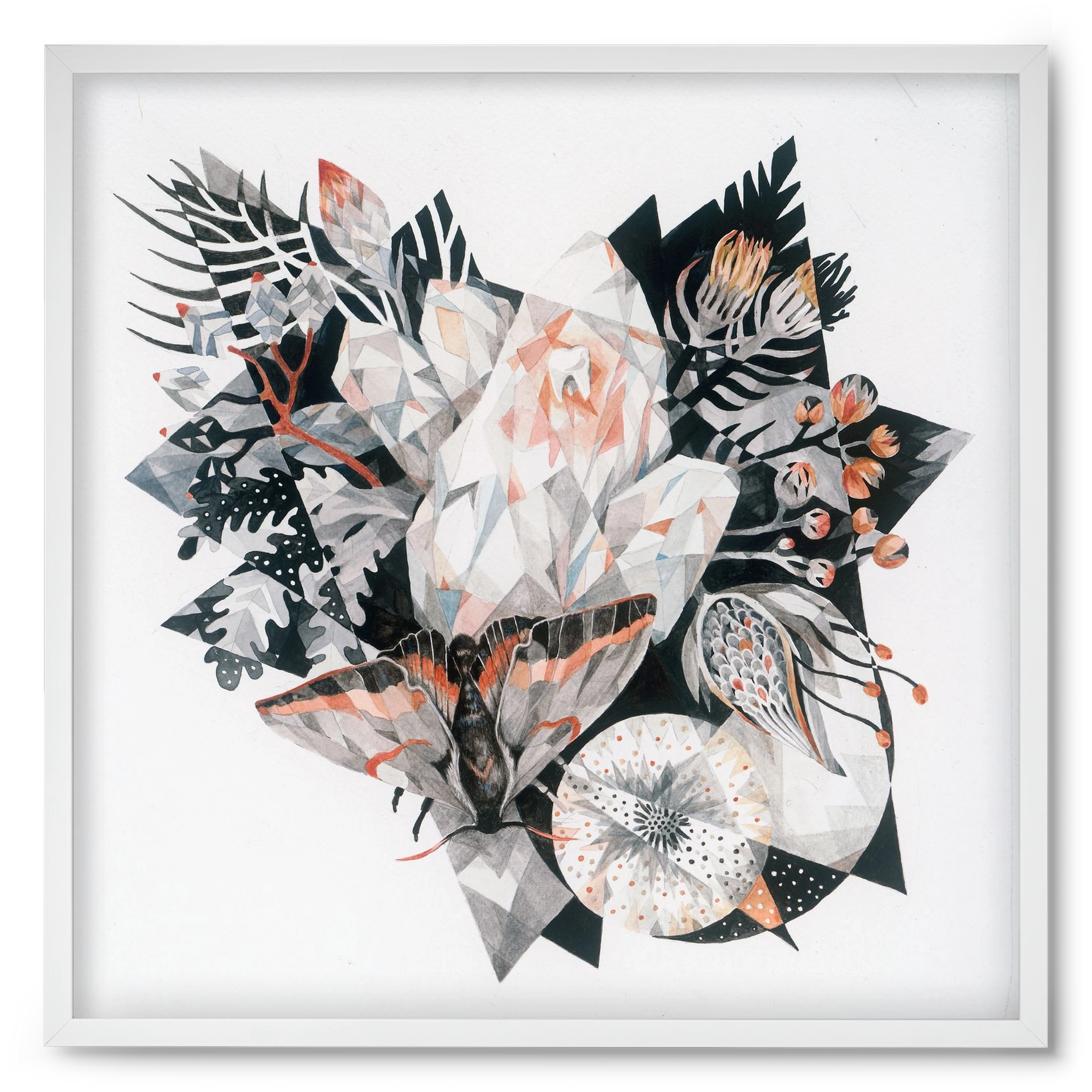 Metamorphosis, 50x50 cm (50x50 cm), Fehér keret