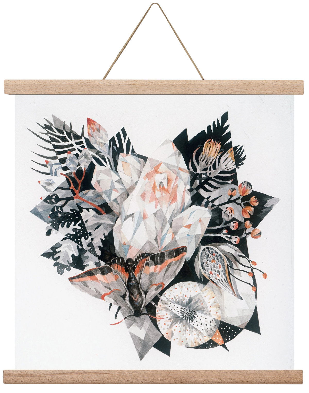 Metamorphosis, 40x40 cm (40x40 cm), Tölgy akasztó