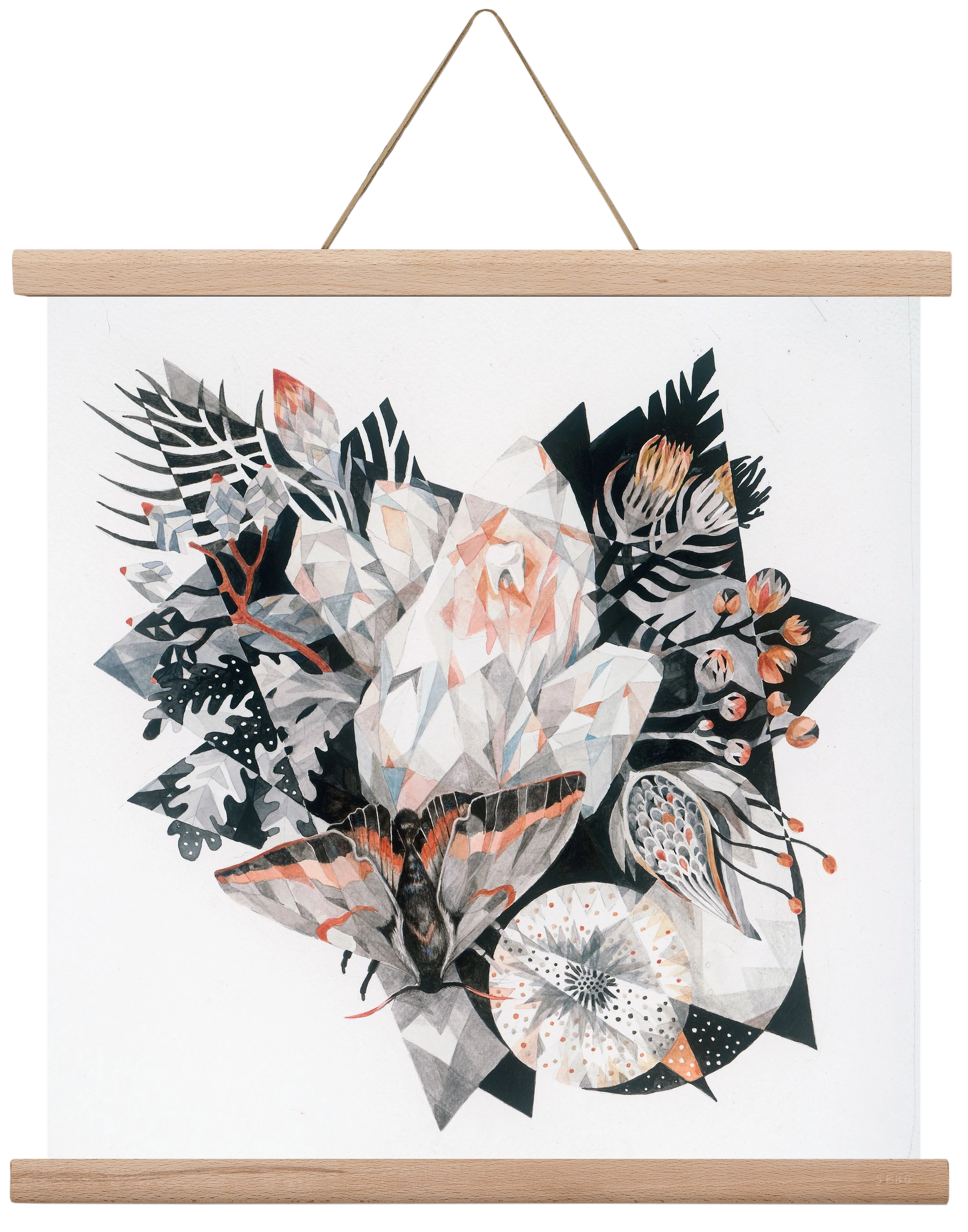 Metamorphosis, 40x40 cm (40x40 cm), Tölgy akasztó