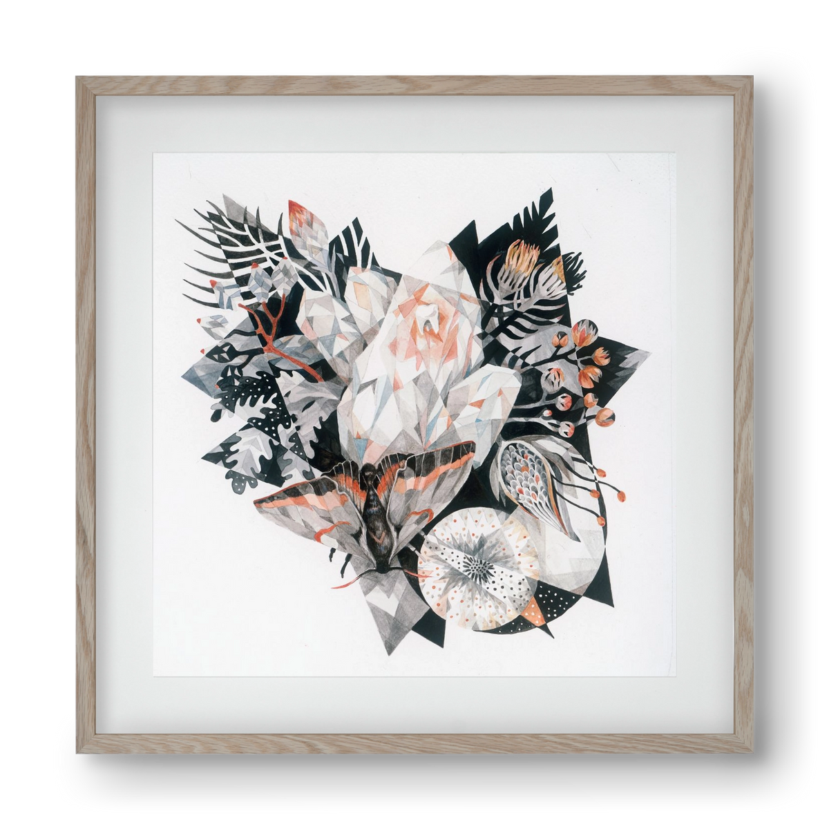 Metamorphosis, 40x40 cm (30x30 cm), Tölgy keret, paszpartuval