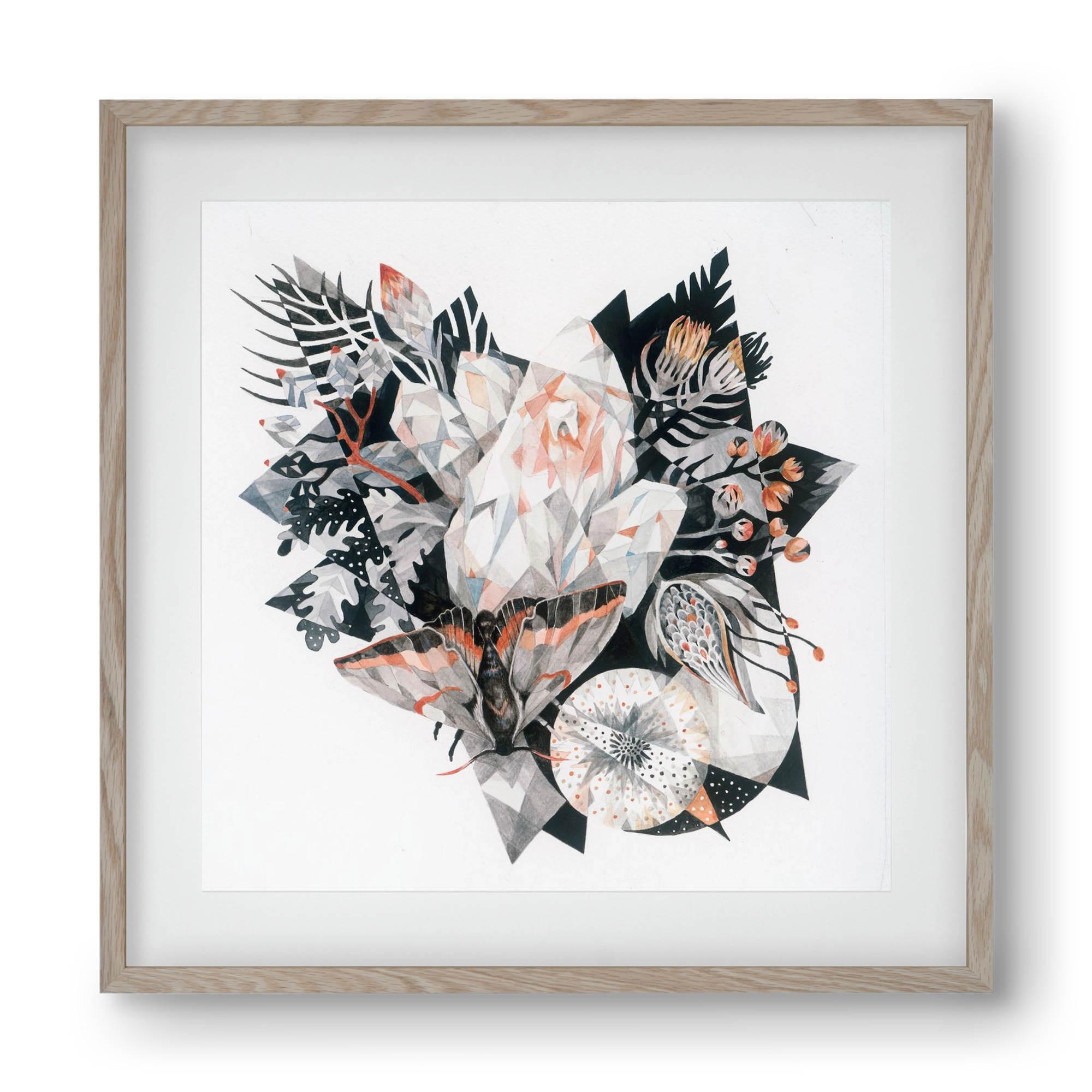 Metamorphosis, 40x40 cm (30x30 cm), Tölgy keret, paszpartuval