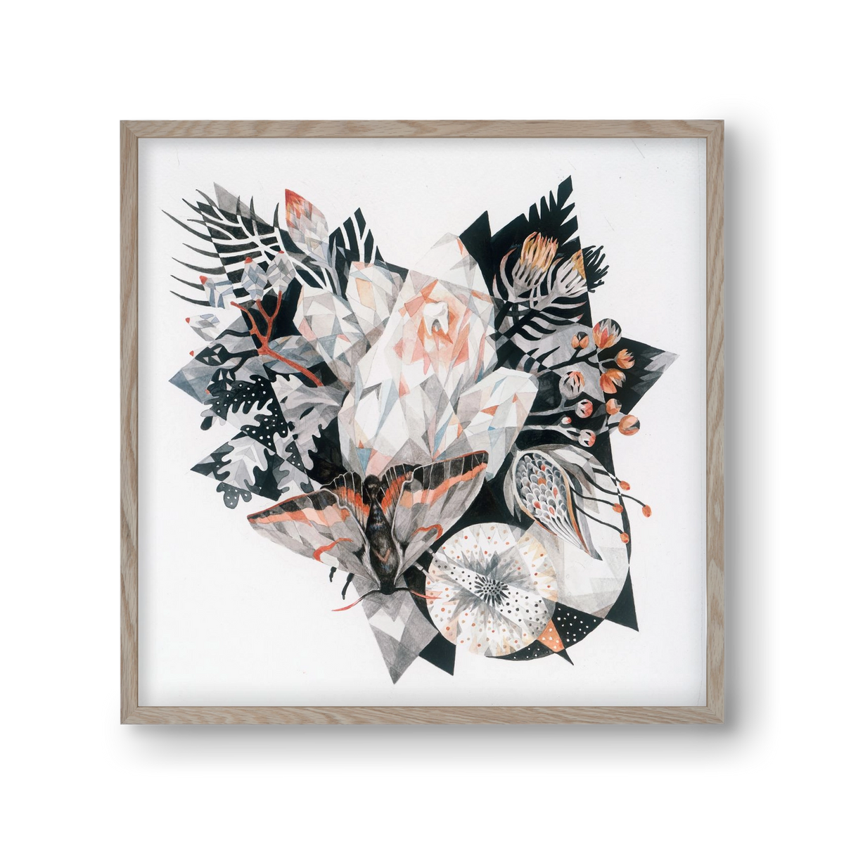 Metamorphosis, 30x30 cm (30x30 cm), Tölgy keret