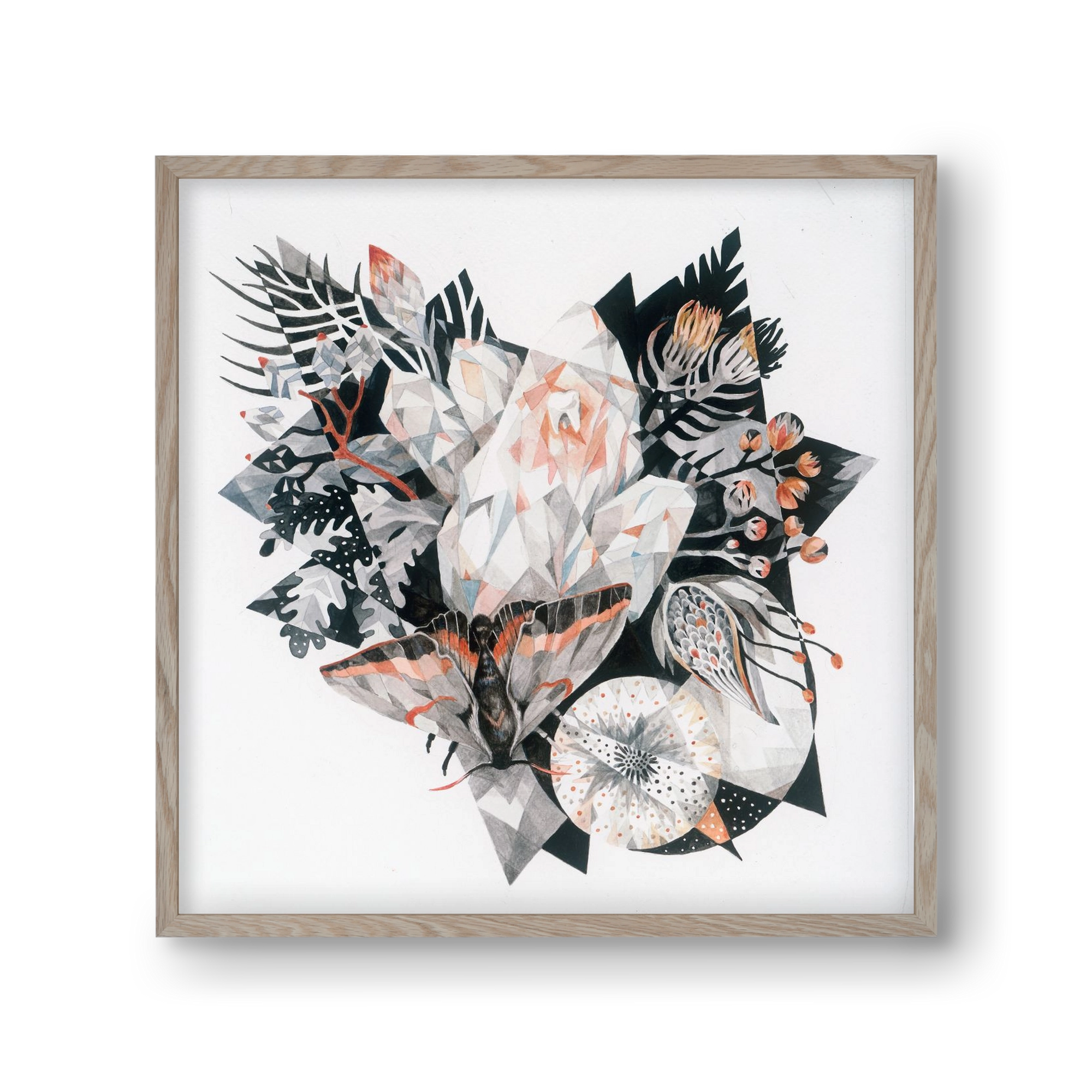 Metamorphosis, 30x30 cm (30x30 cm), Tölgy keret