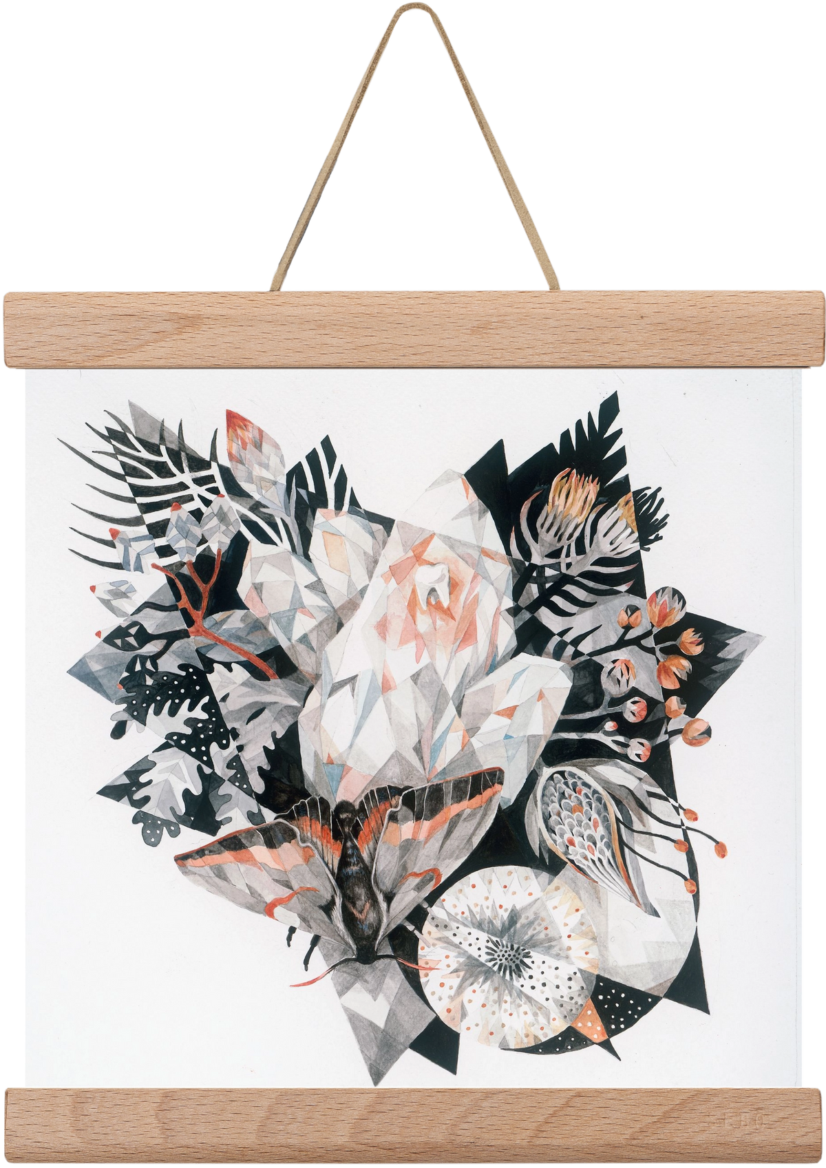 Metamorphosis, 20x20 cm (20x20 cm), Tölgy akasztó