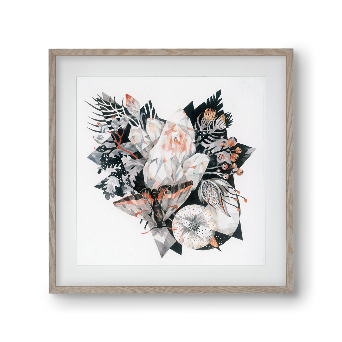 Metamorphosis, 30x30 cm (20x20 cm), Tölgy keret, paszpartuval