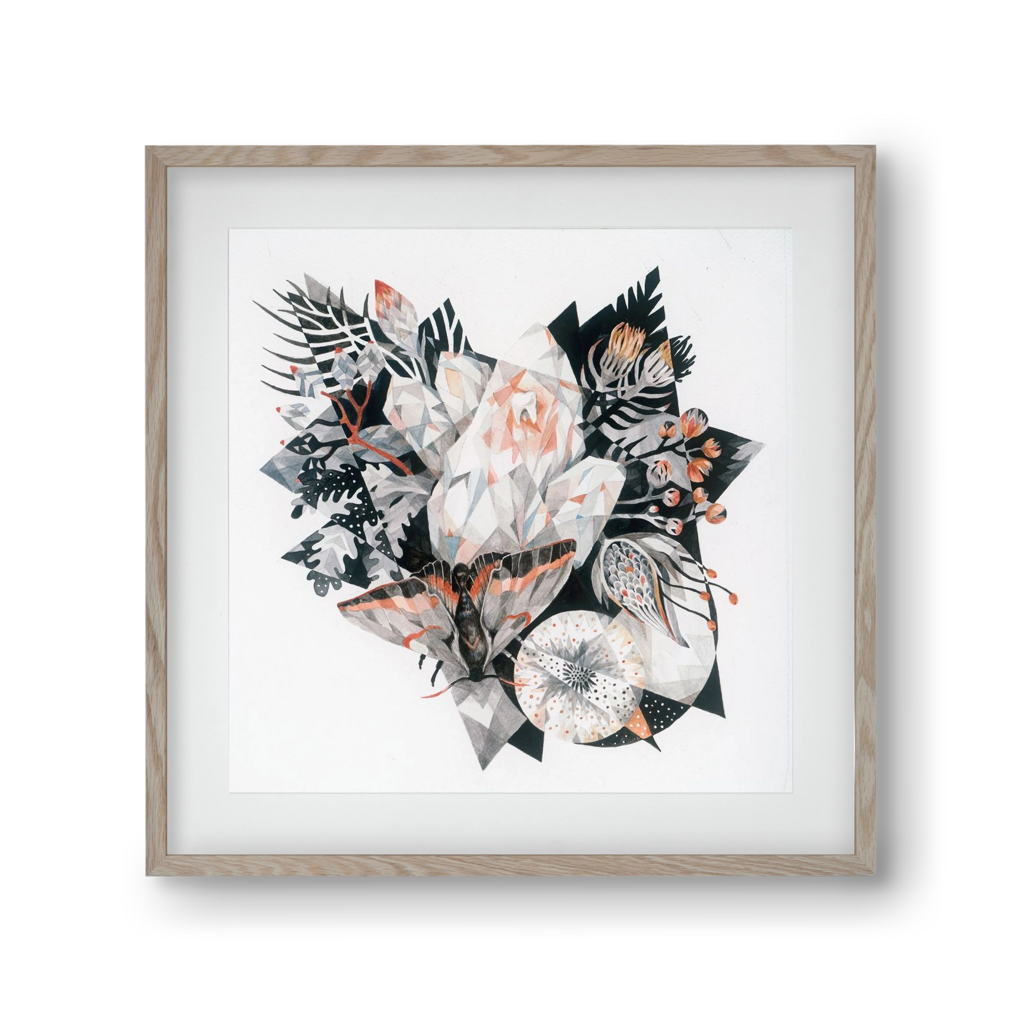 Metamorphosis, 30x30 cm (20x20 cm), Tölgy keret, paszpartuval