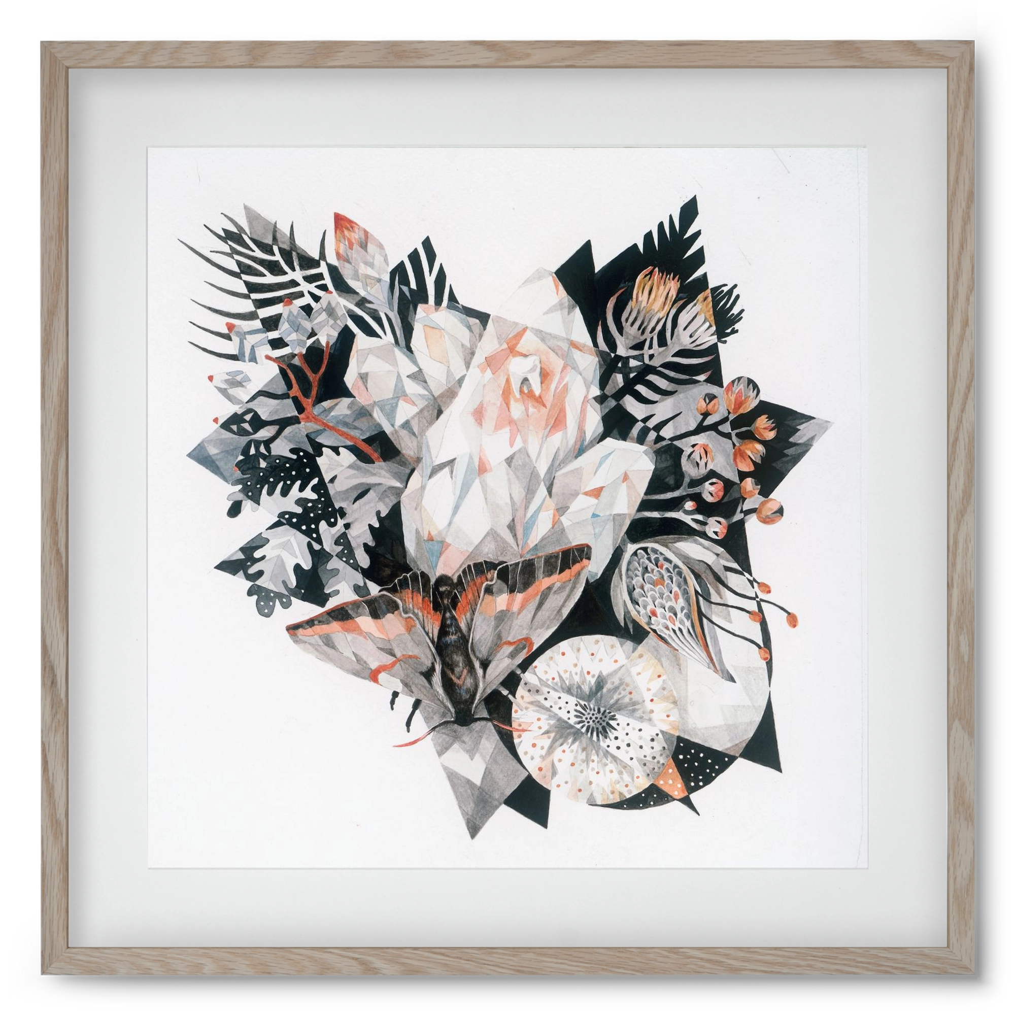 Metamorphosis, 50x50 cm (40x40 cm), Tölgy keret, paszpartuval