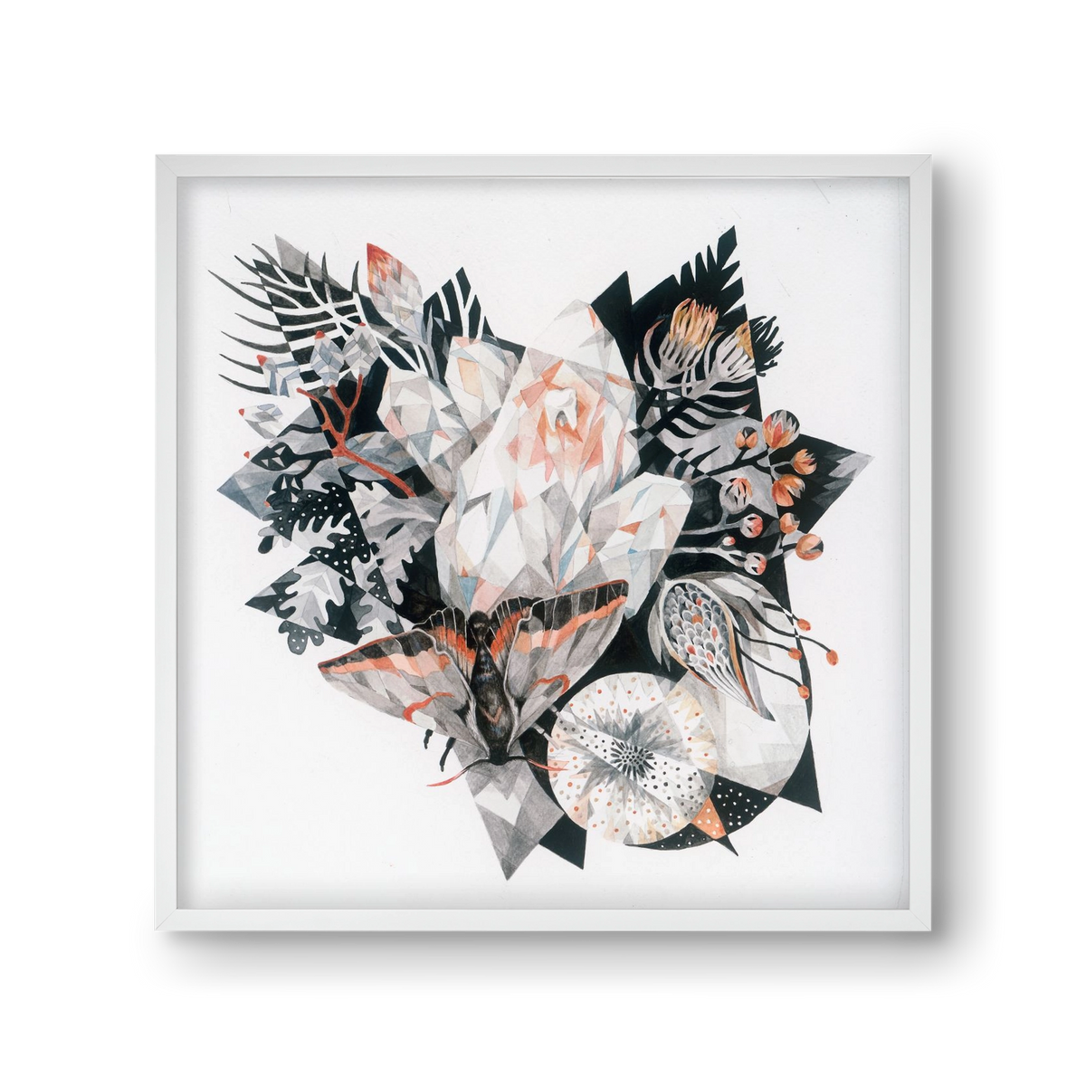 Metamorphosis, 30x30 cm (30x30 cm), Fehér keret