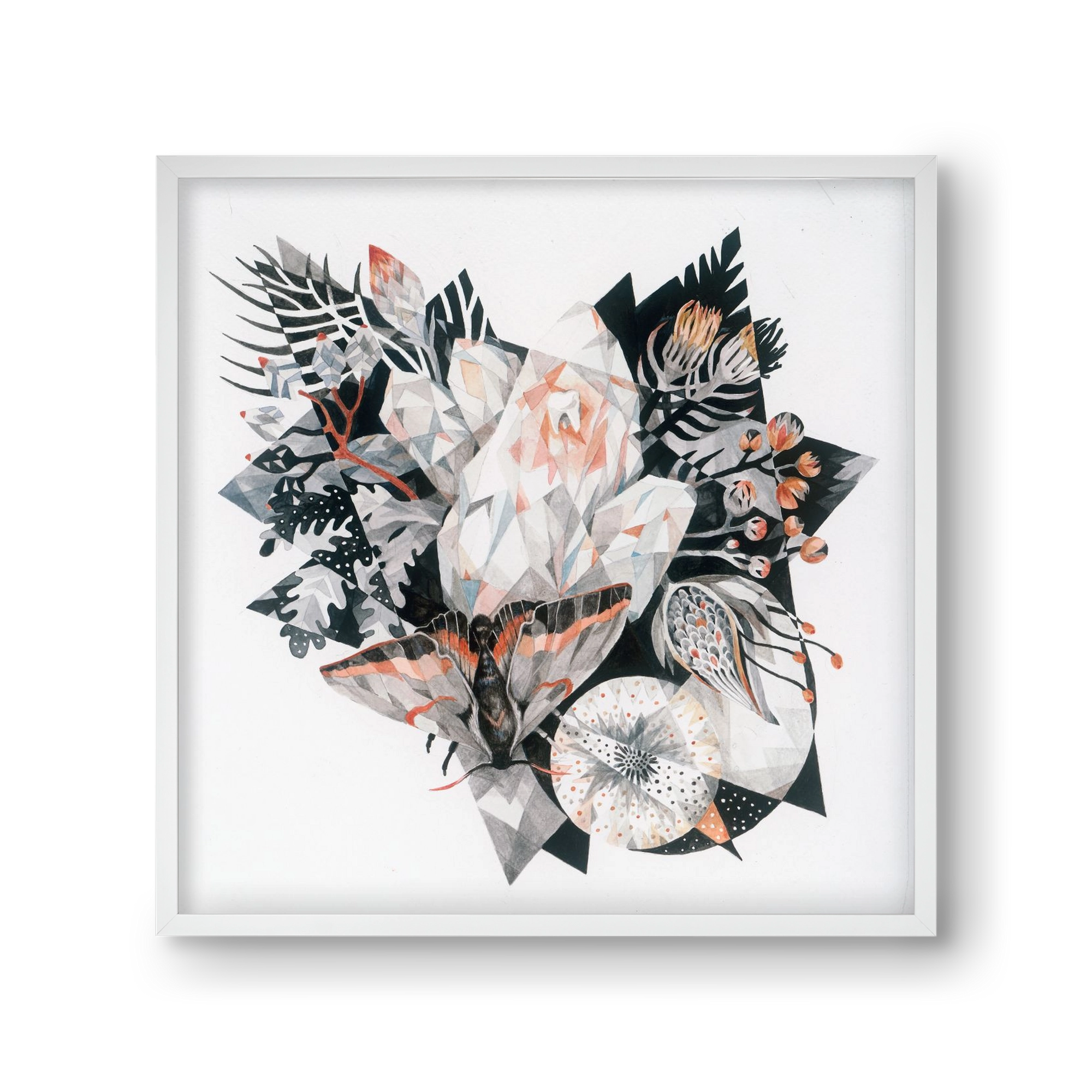 Metamorphosis, 30x30 cm (30x30 cm), Fehér keret