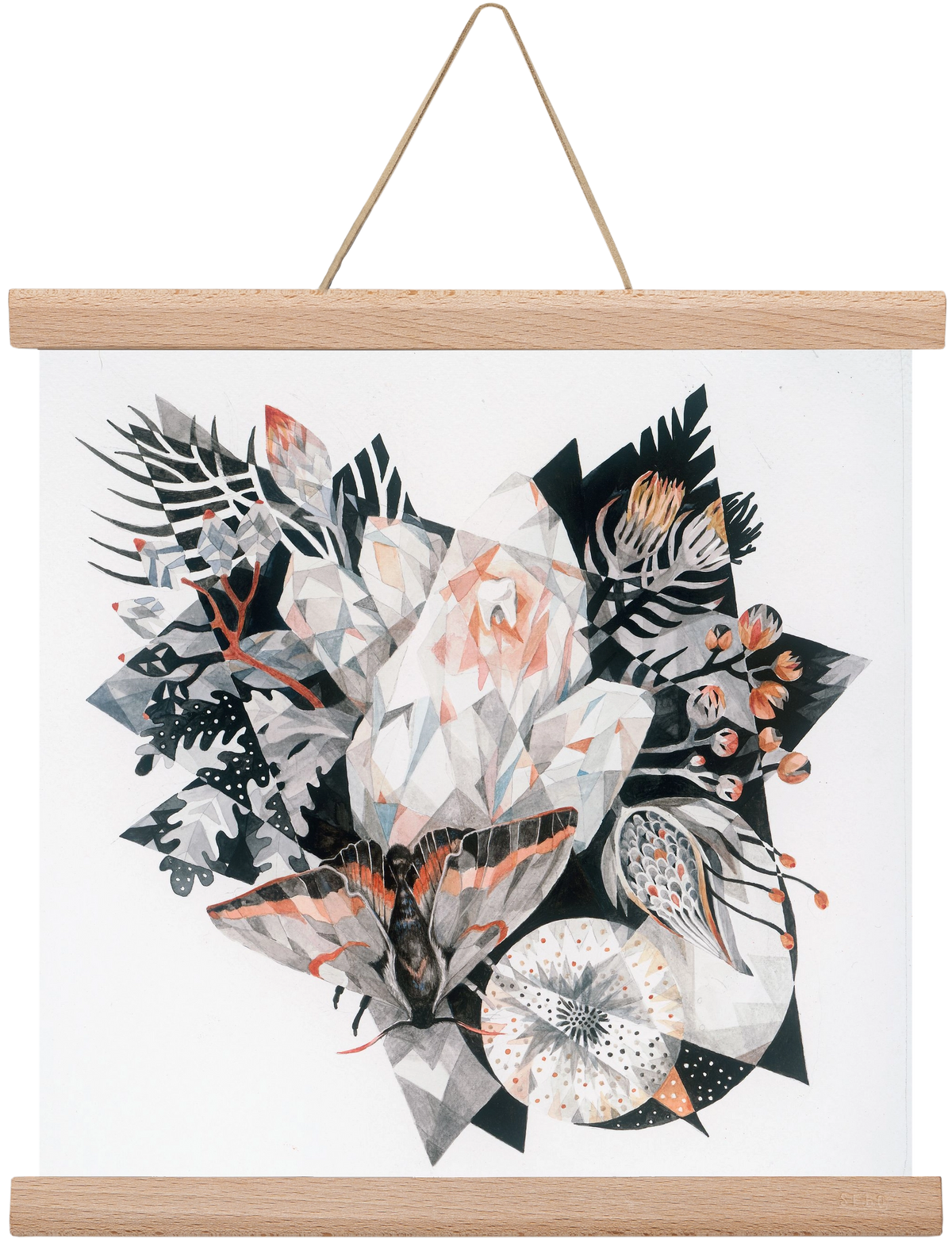 Metamorphosis, 30x30 cm (30x30 cm), Tölgy akasztó