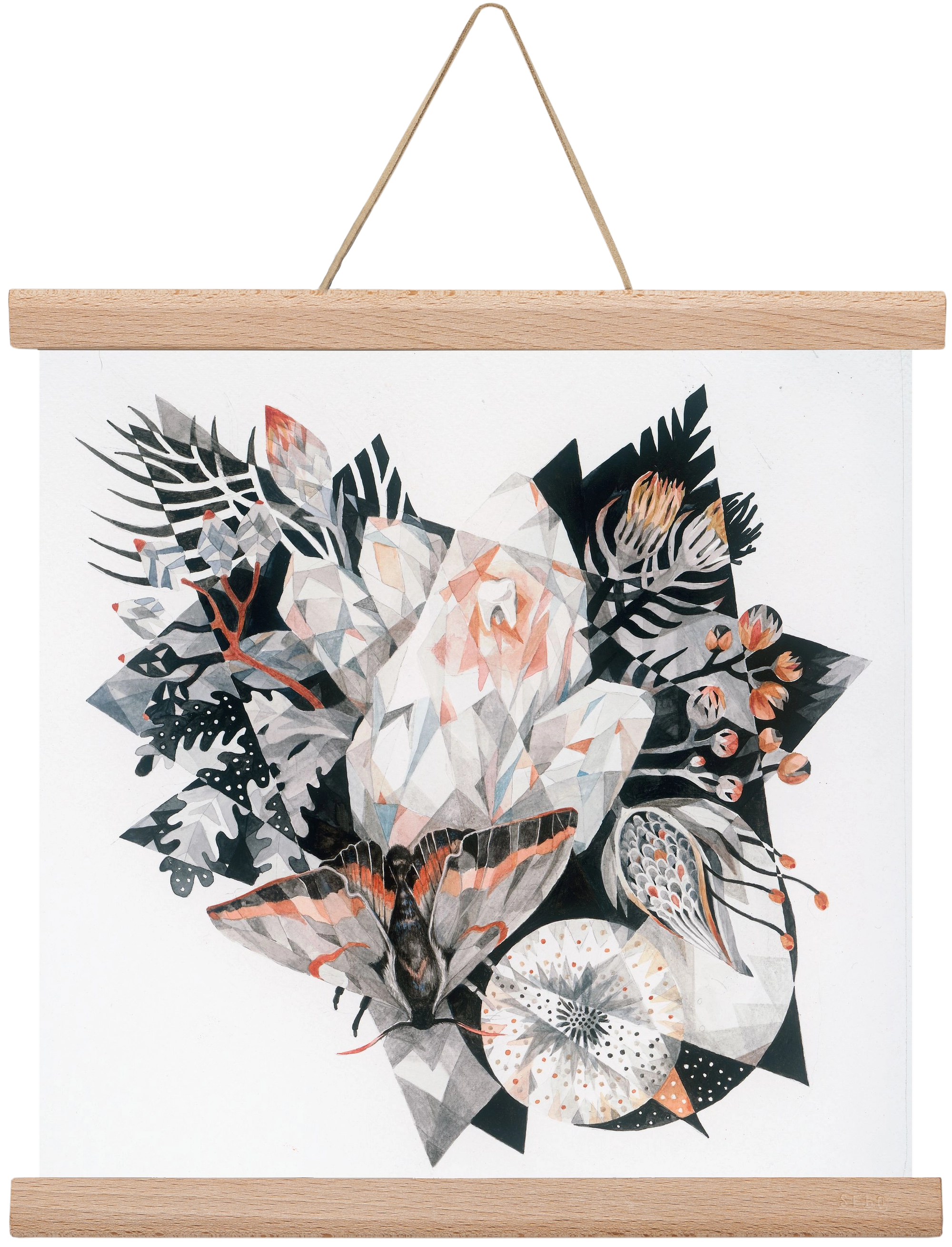 Metamorphosis, 30x30 cm (30x30 cm), Tölgy akasztó