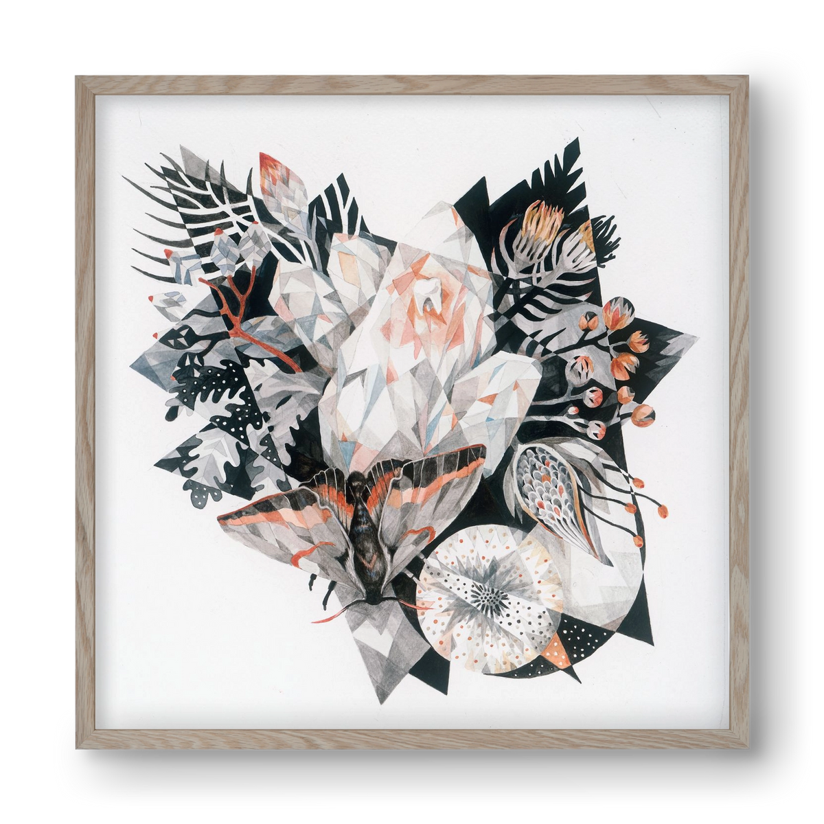 Metamorphosis, 40x40 cm (40x40 cm), Tölgy keret