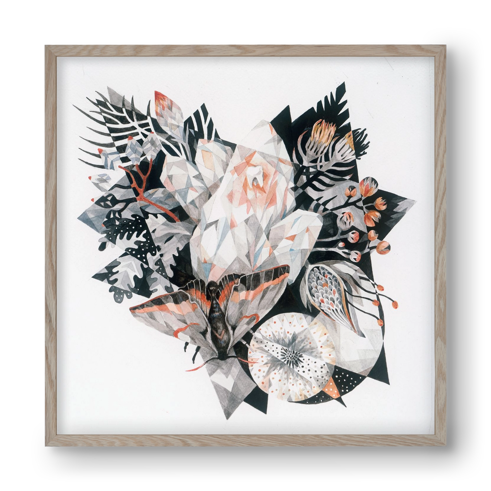 Metamorphosis, 40x40 cm (40x40 cm), Tölgy keret