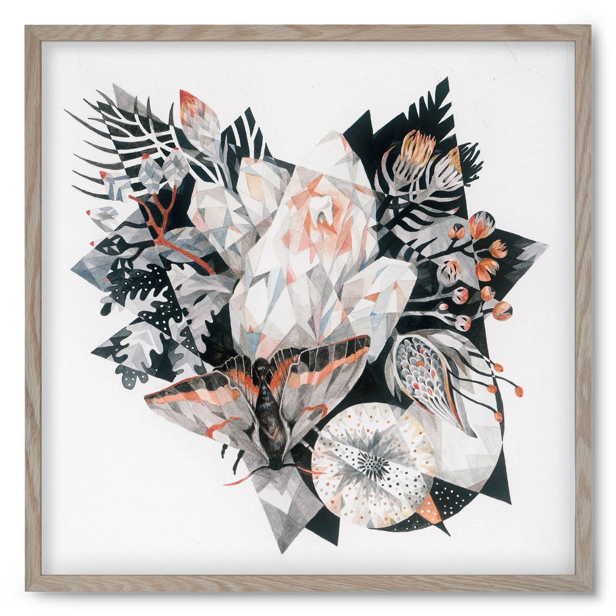 Metamorphosis, 50x50 cm (50x50 cm), Tölgy keret