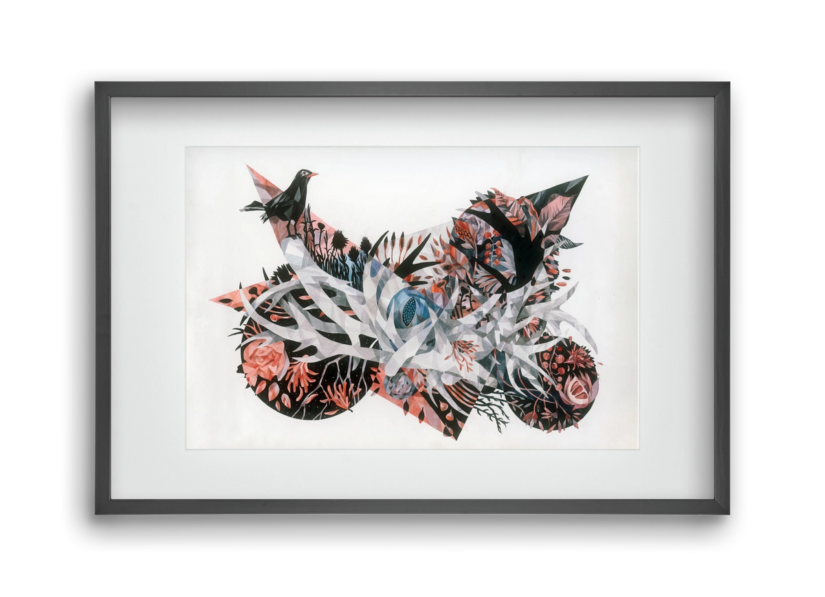 Primavera, 45x30 cm (30x20 cm), Fekete keret, paszpartuval