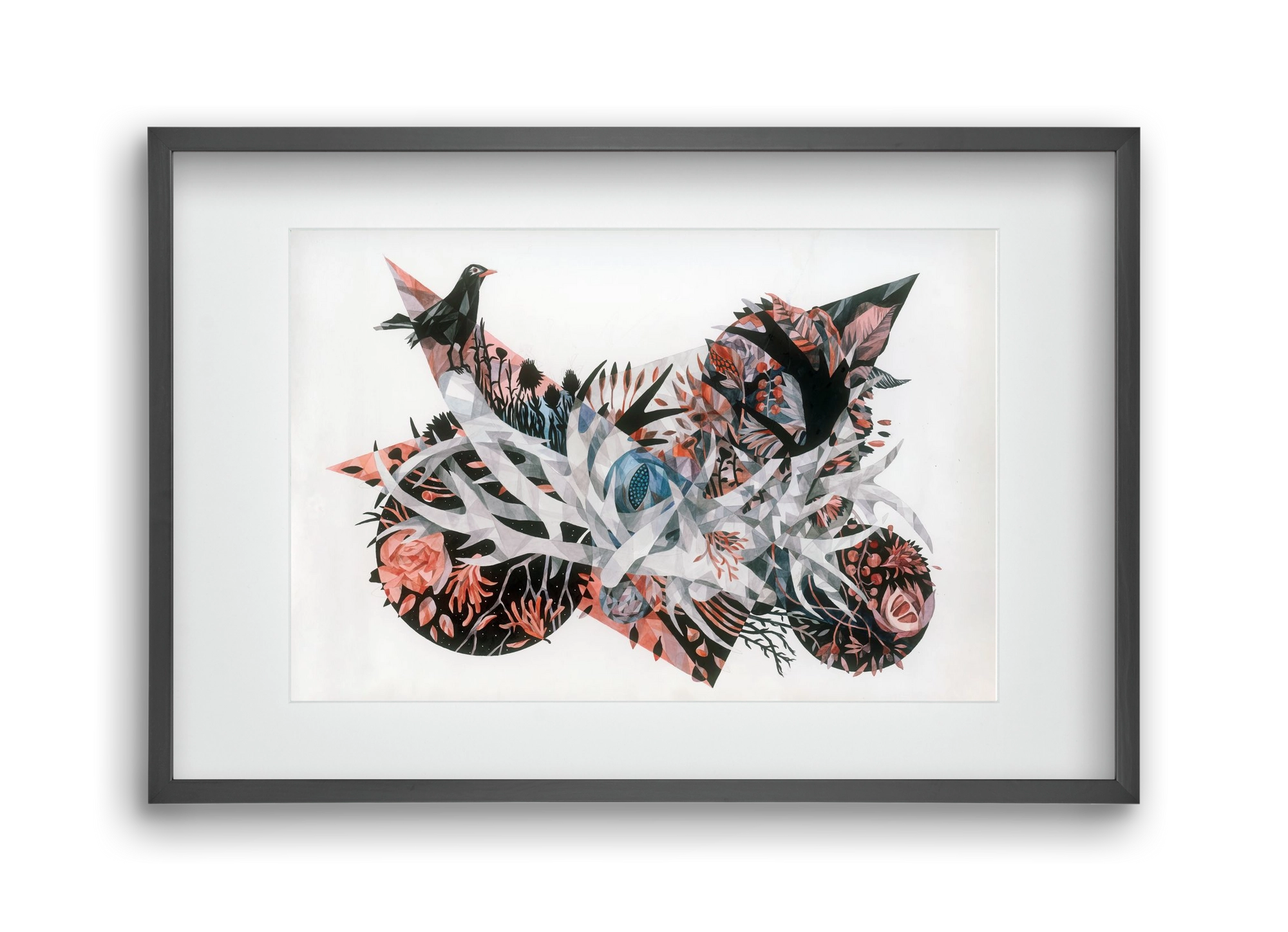 Primavera, 45x30 cm (30x20 cm), Fekete keret, paszpartuval