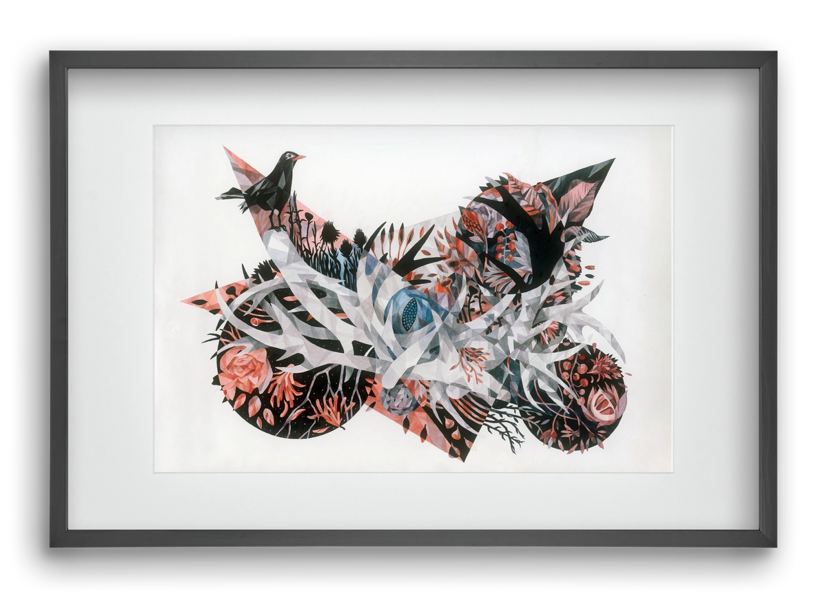 Primavera, 60x40 cm (45x30 cm), Fekete keret, paszpartuval