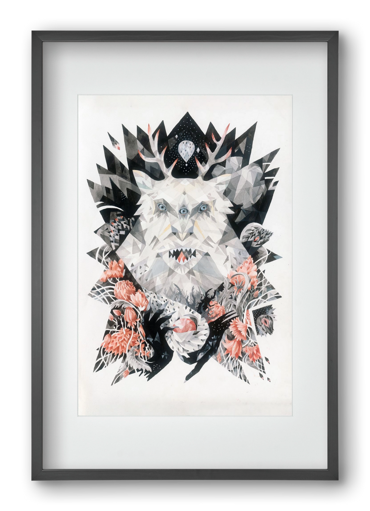 Primavera, 40x60 cm (30x45 cm), Fekete keret, paszpartuval