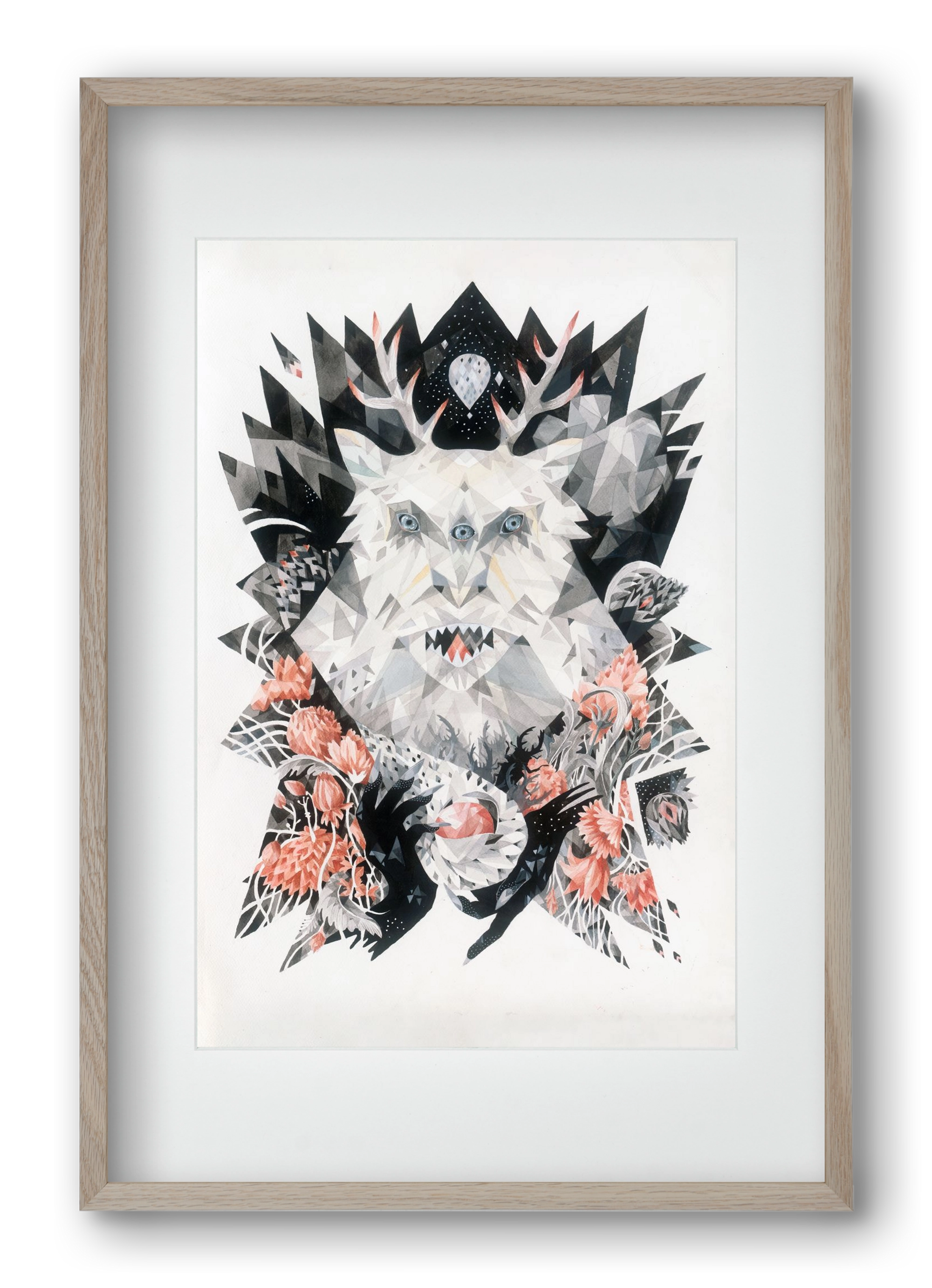 Primavera, 40x60 cm (30x45 cm), Tölgy keret, paszpartuval