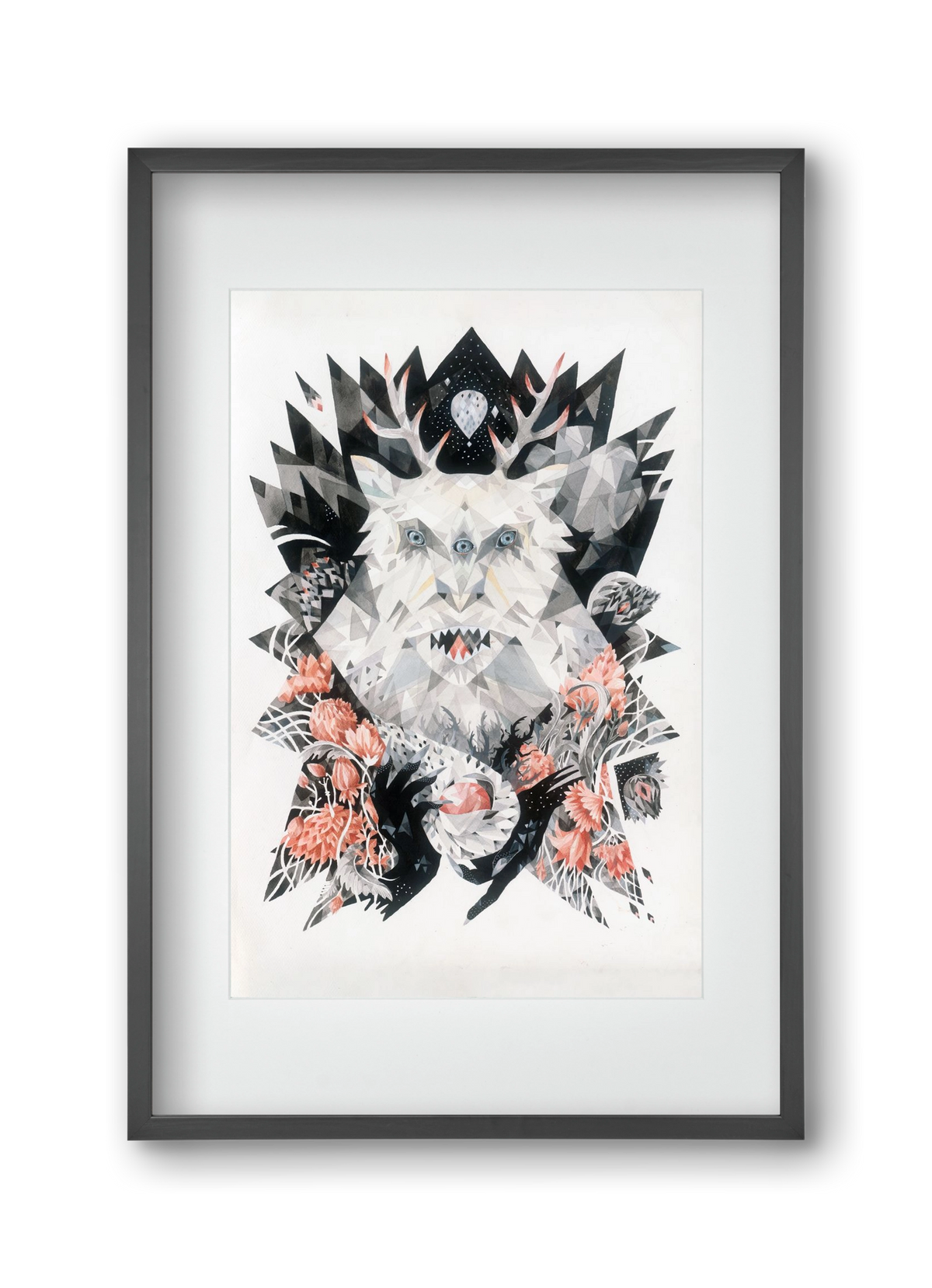 Primavera, 30x45 cm (20x30 cm), Fekete keret, paszpartuval