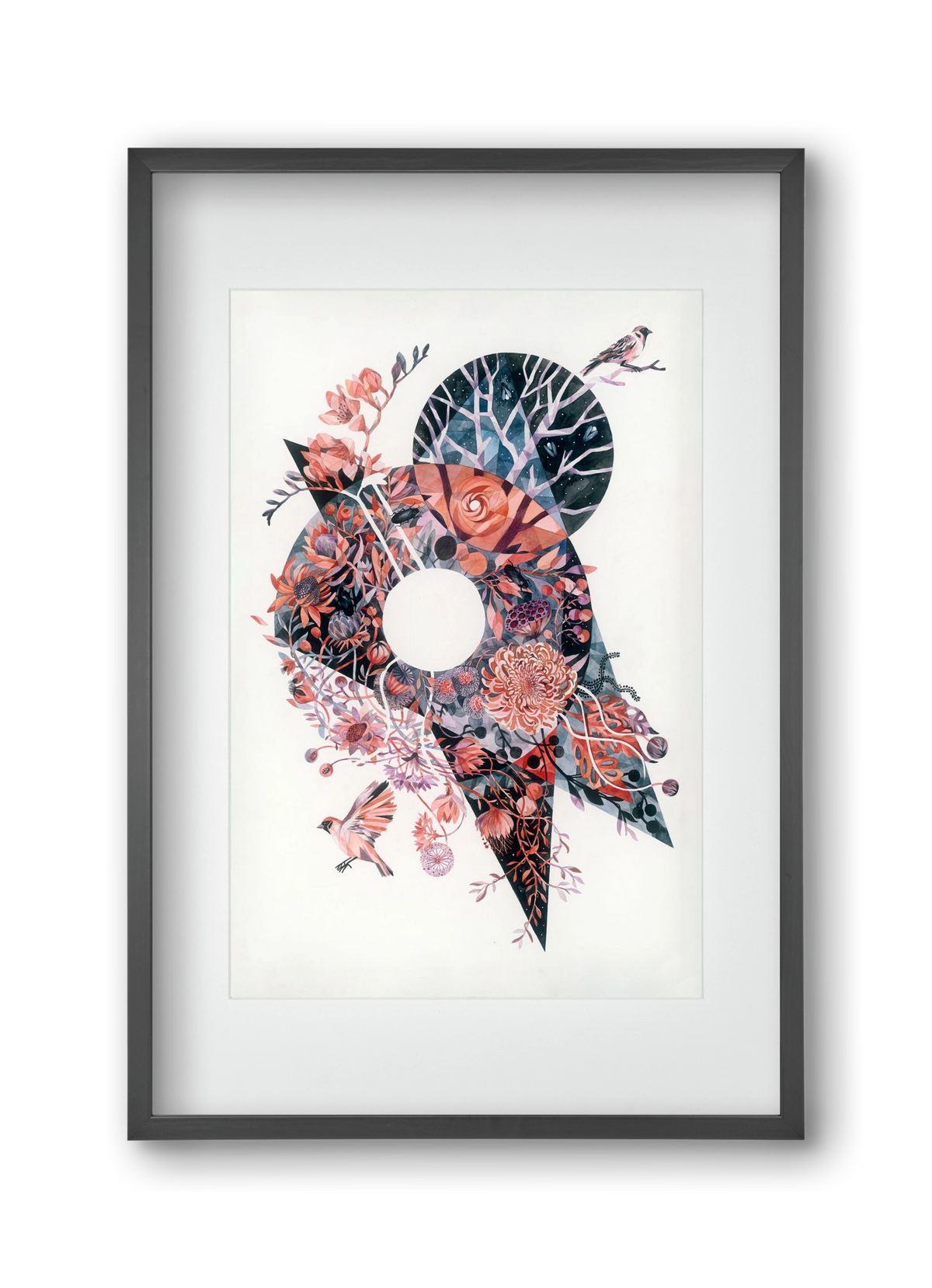 Primavera, 30x45 cm (20x30 cm), Fekete keret, paszpartuval