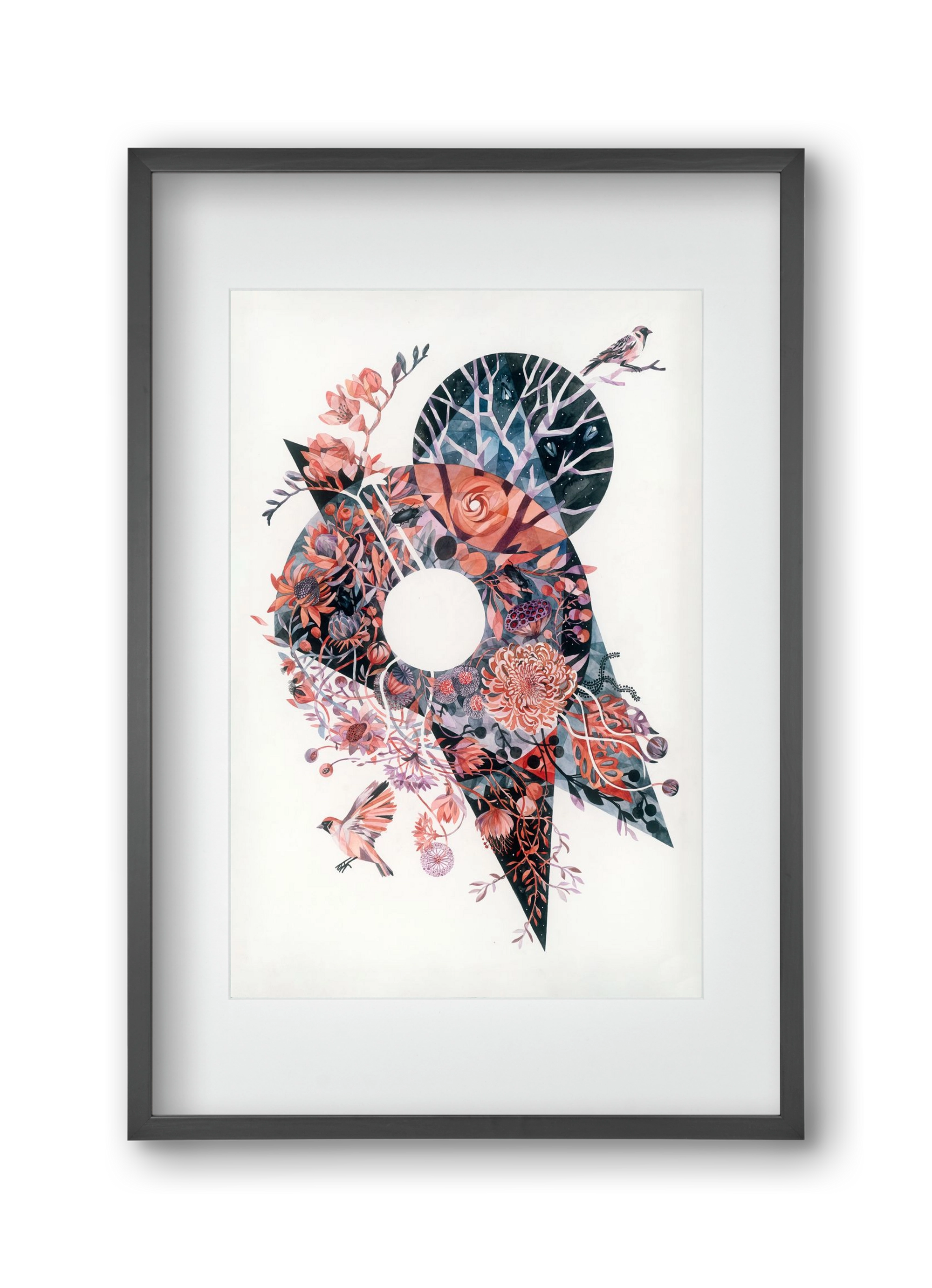 Primavera, 30x45 cm (20x30 cm), Fekete keret, paszpartuval