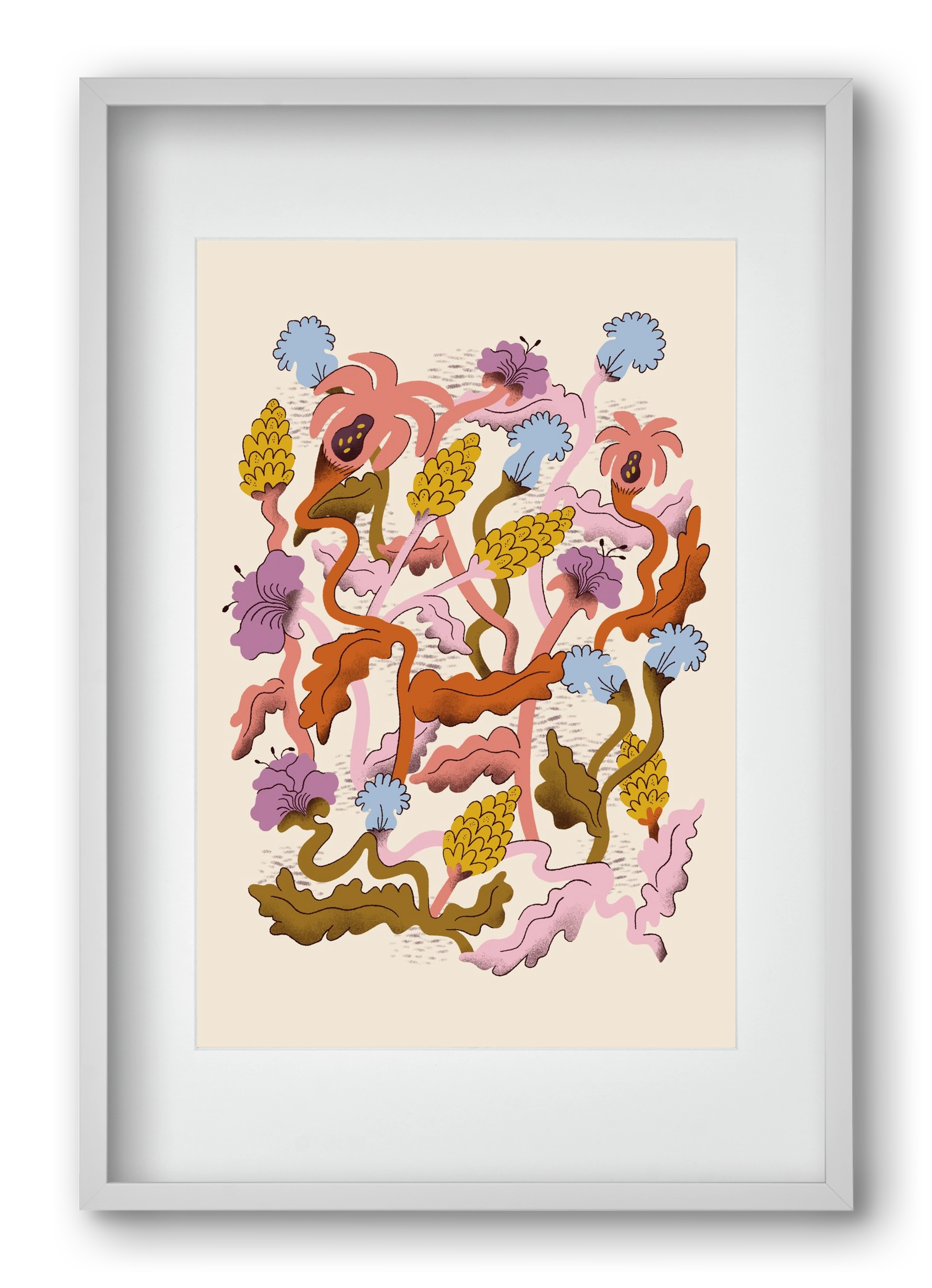 Entangled, 40x60 cm (30x45 cm), Fehér keret, paszpartuval