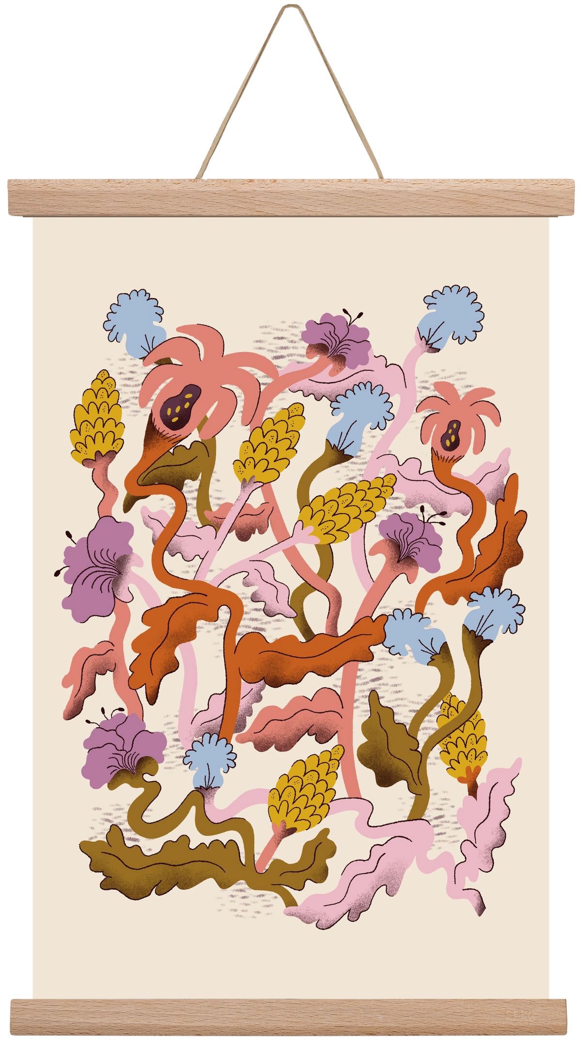 Entangled, 30x45 cm (30x45 cm), Tölgy akasztó