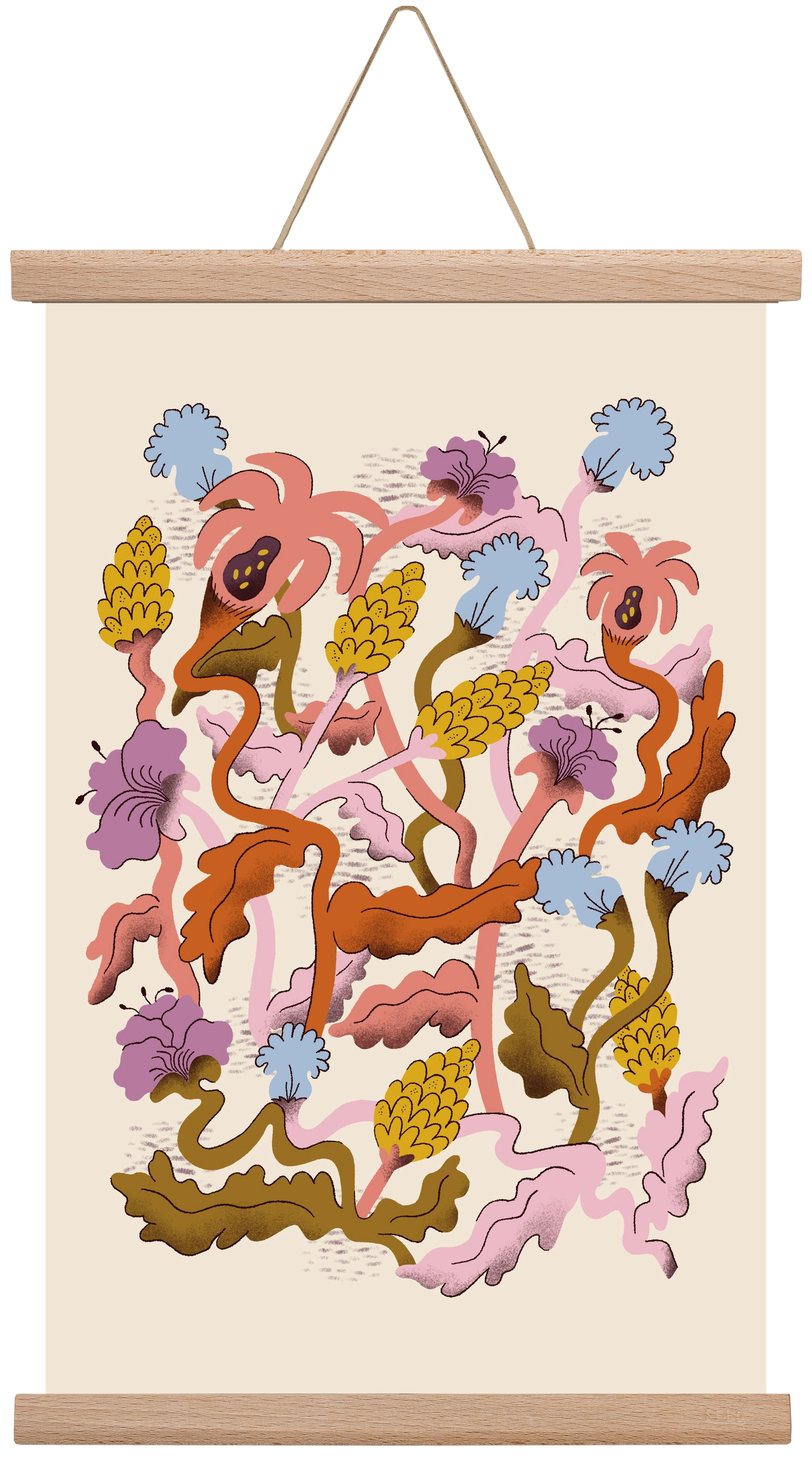 Entangled, 30x45 cm (30x45 cm), Tölgy akasztó