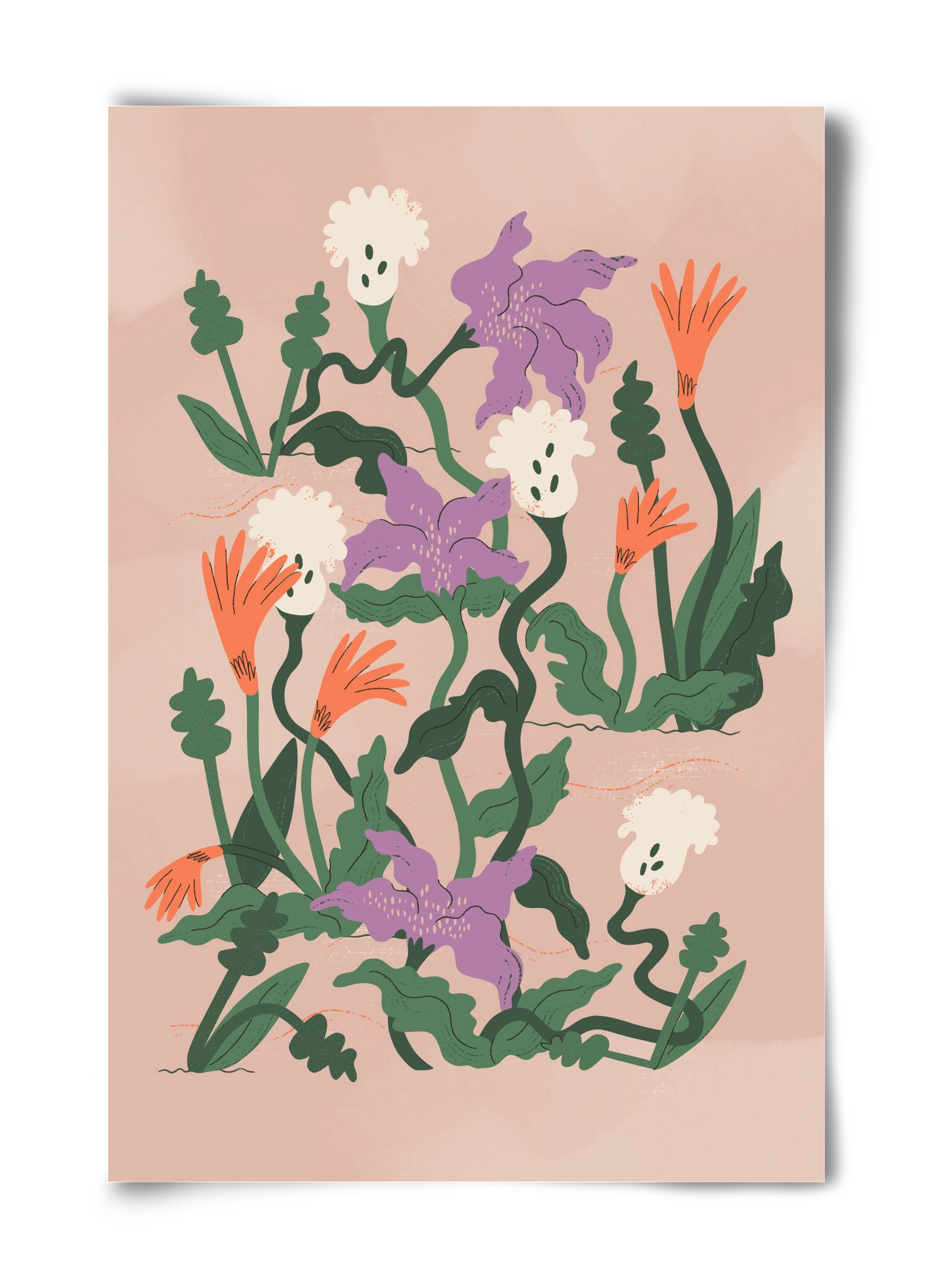 Floral, 40x60 cm, Keret nélkül