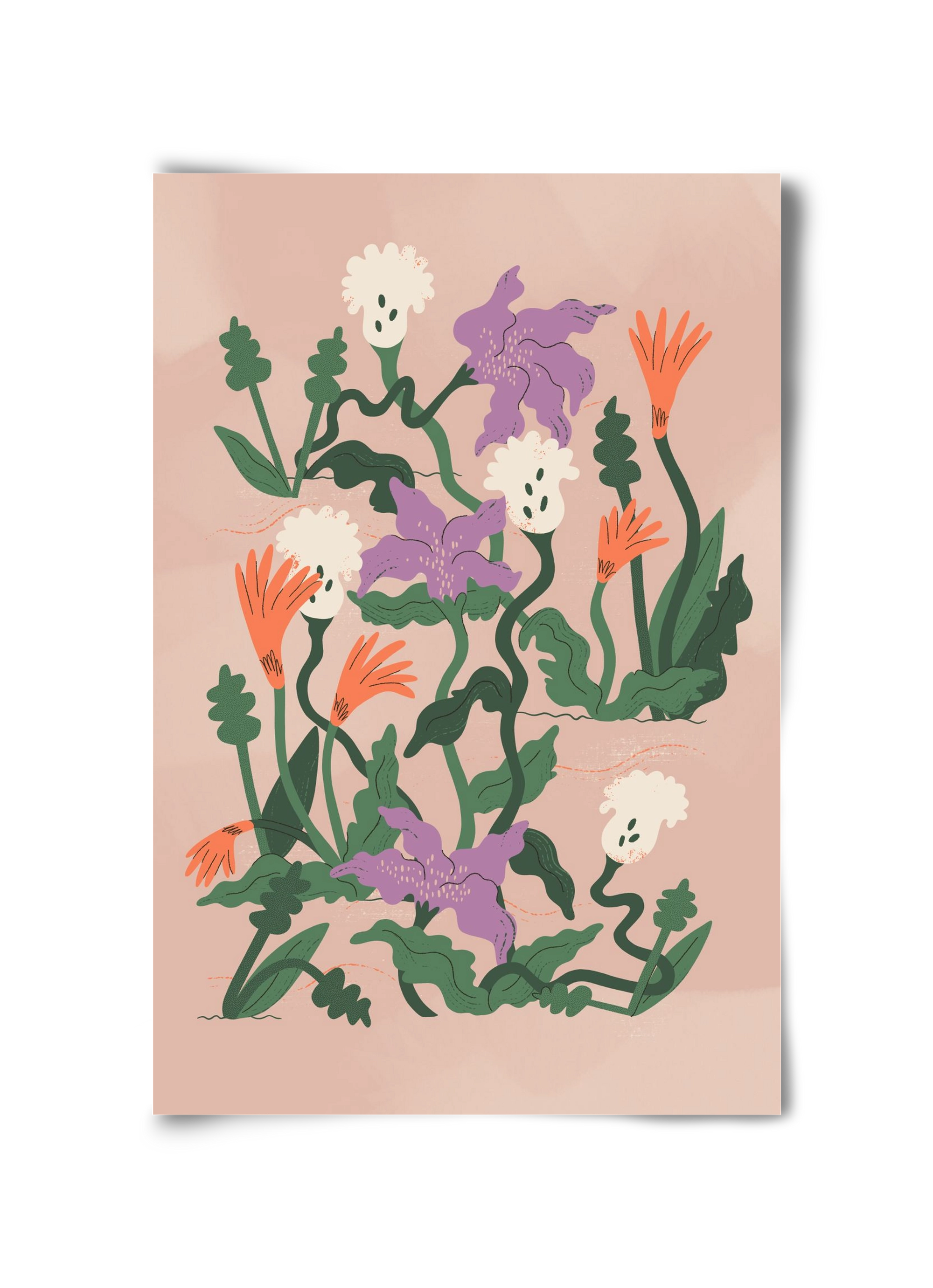 Floral, 30x45 cm, Keret nélkül