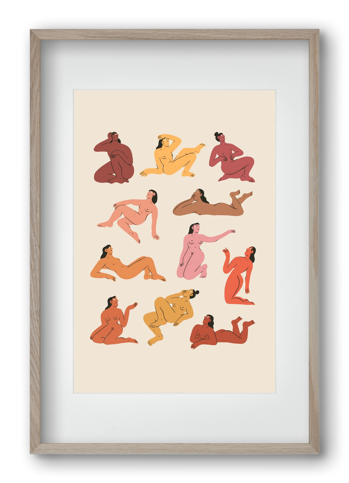 Naked truth, 40x60 cm (30x45 cm), Tölgy keret, paszpartuval