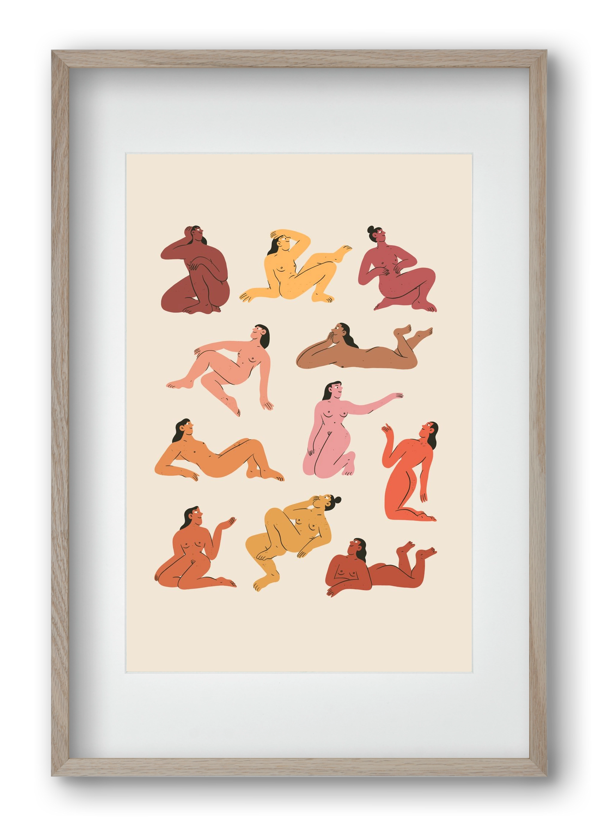 Naked truth, 40x60 cm (30x45 cm), Tölgy keret, paszpartuval