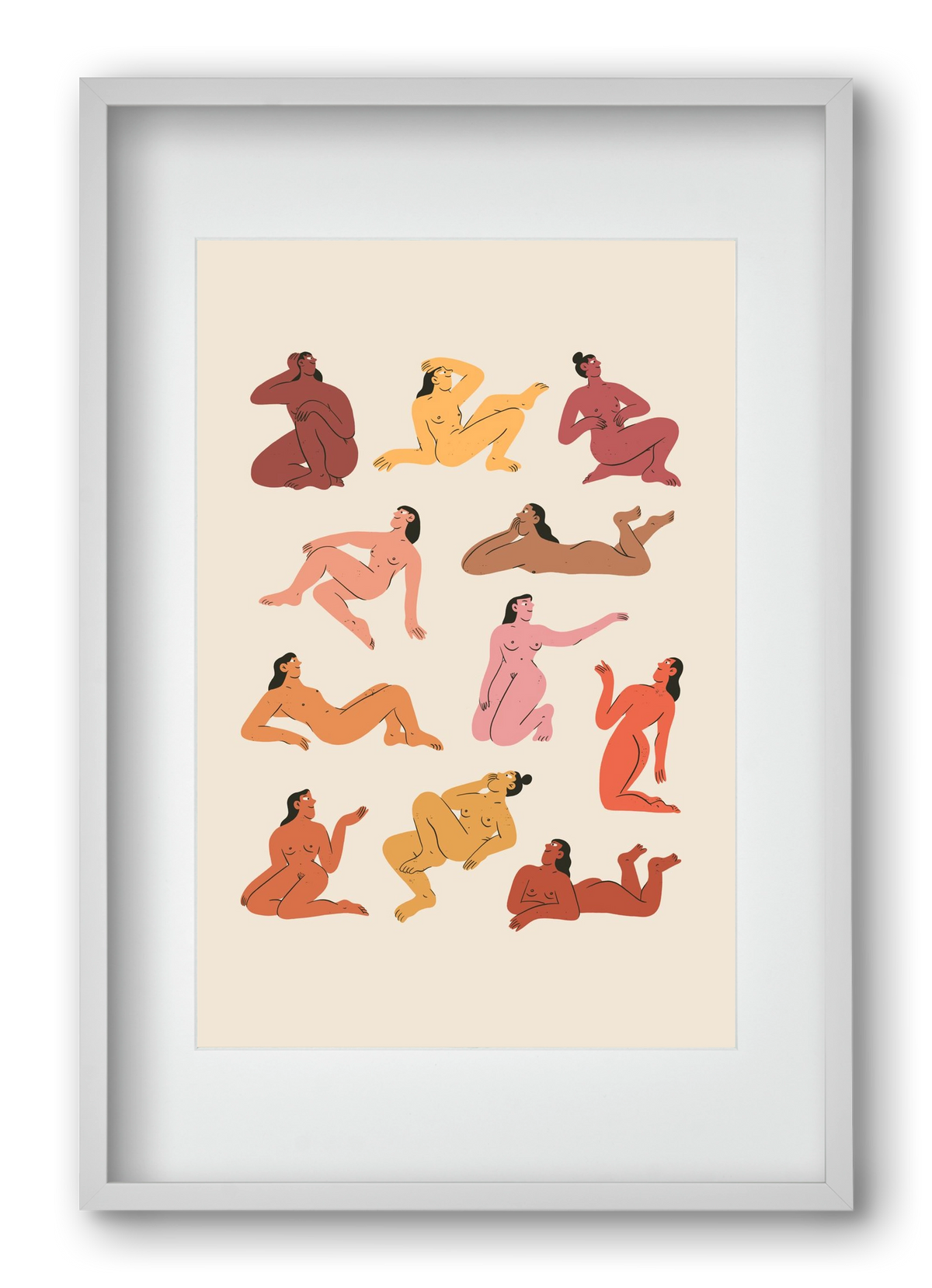 Naked truth, 40x60 cm (30x45 cm), Fehér keret, paszpartuval