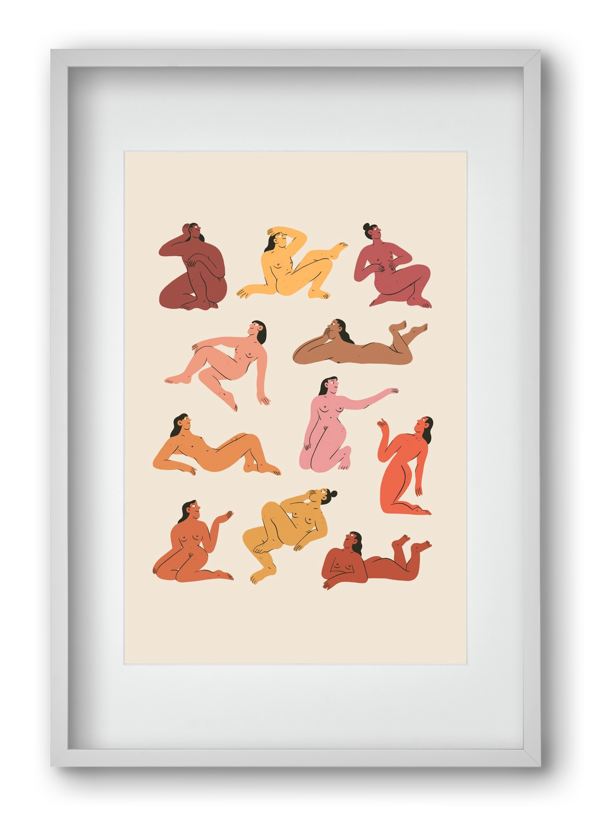 Naked truth, 40x60 cm (30x45 cm), Fehér keret, paszpartuval