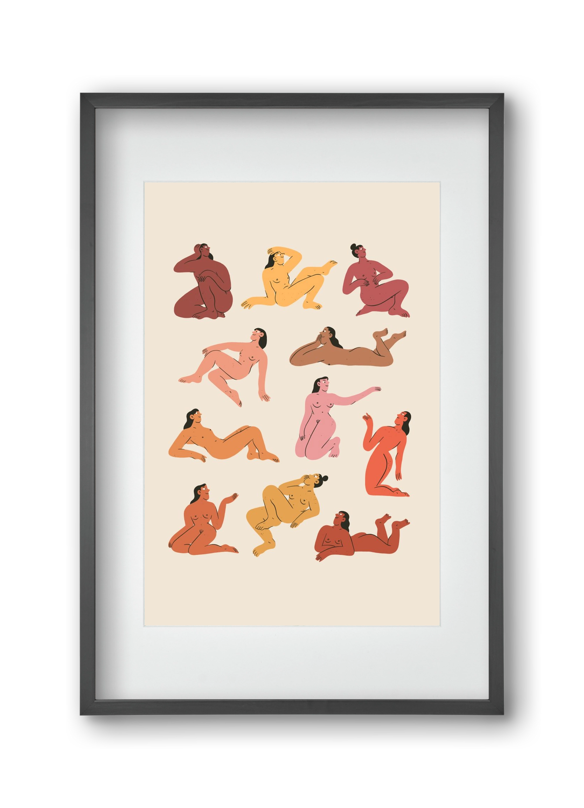 Naked truth, 30x45 cm (20x30 cm), Fekete keret, paszpartuval