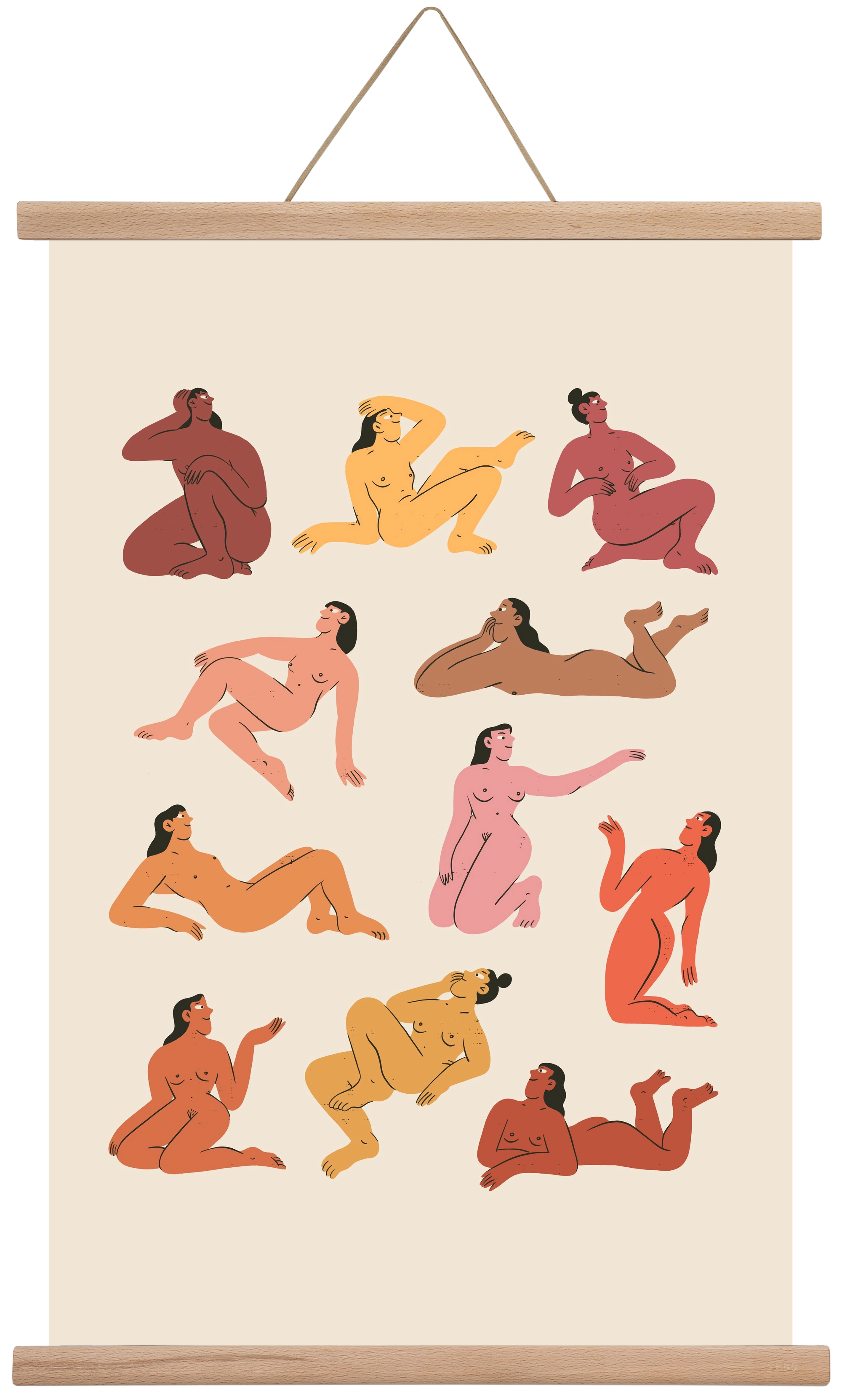 Naked truth, 40x60 cm (40x60 cm), Tölgy akasztó