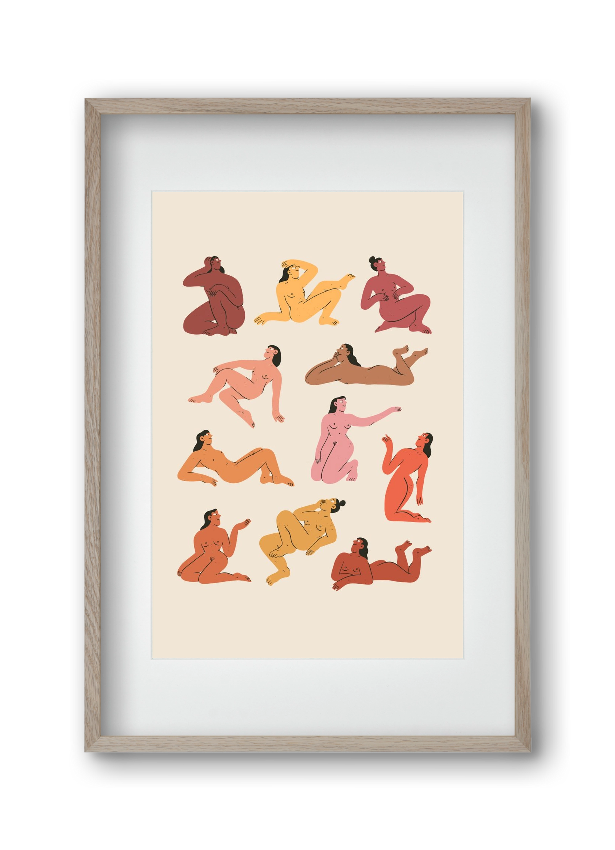 Naked truth, 30x45 cm (20x30 cm), Tölgy keret, paszpartuval