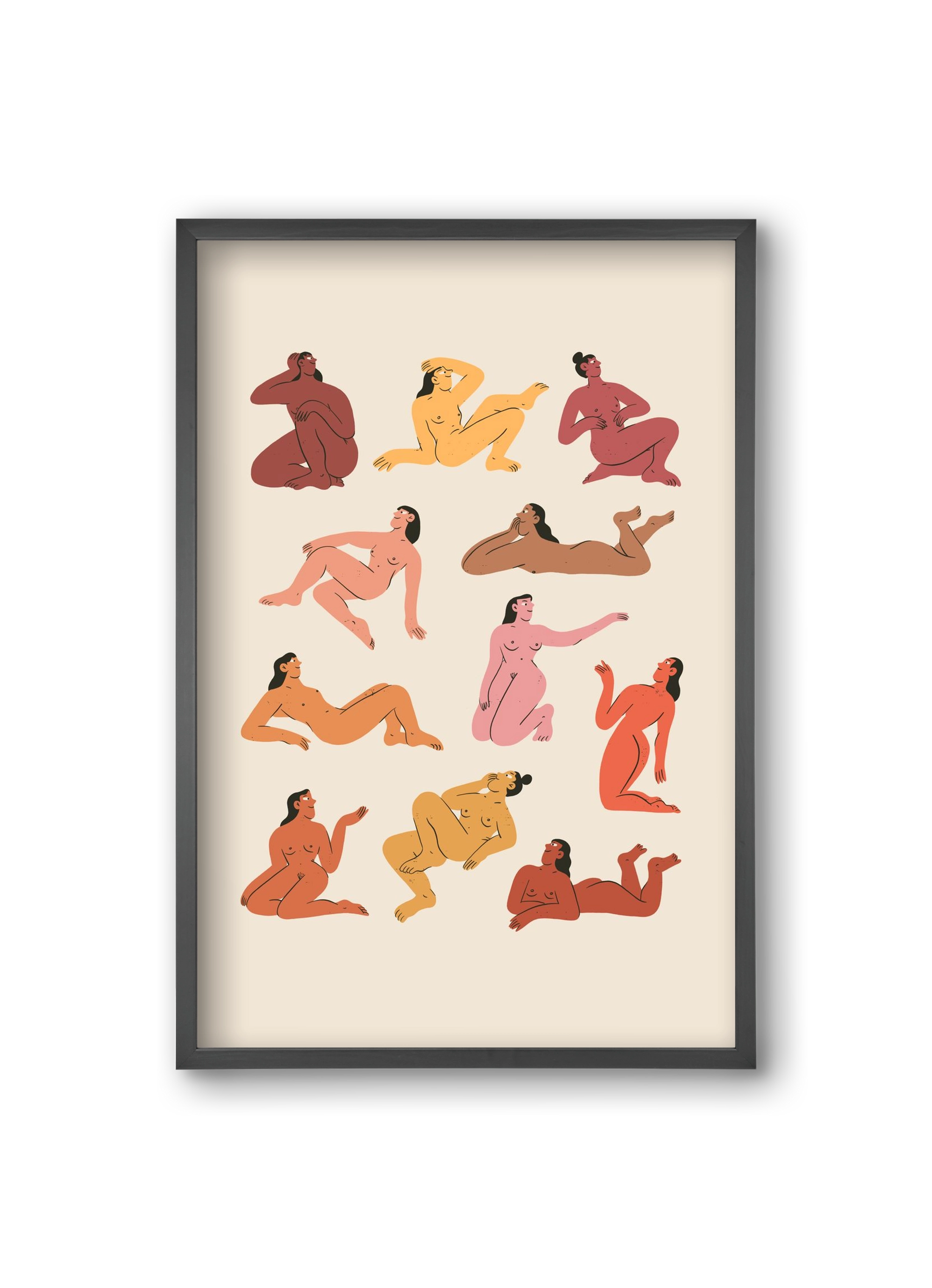 Naked truth, 20x30 cm (20x30 cm), Fekete keret