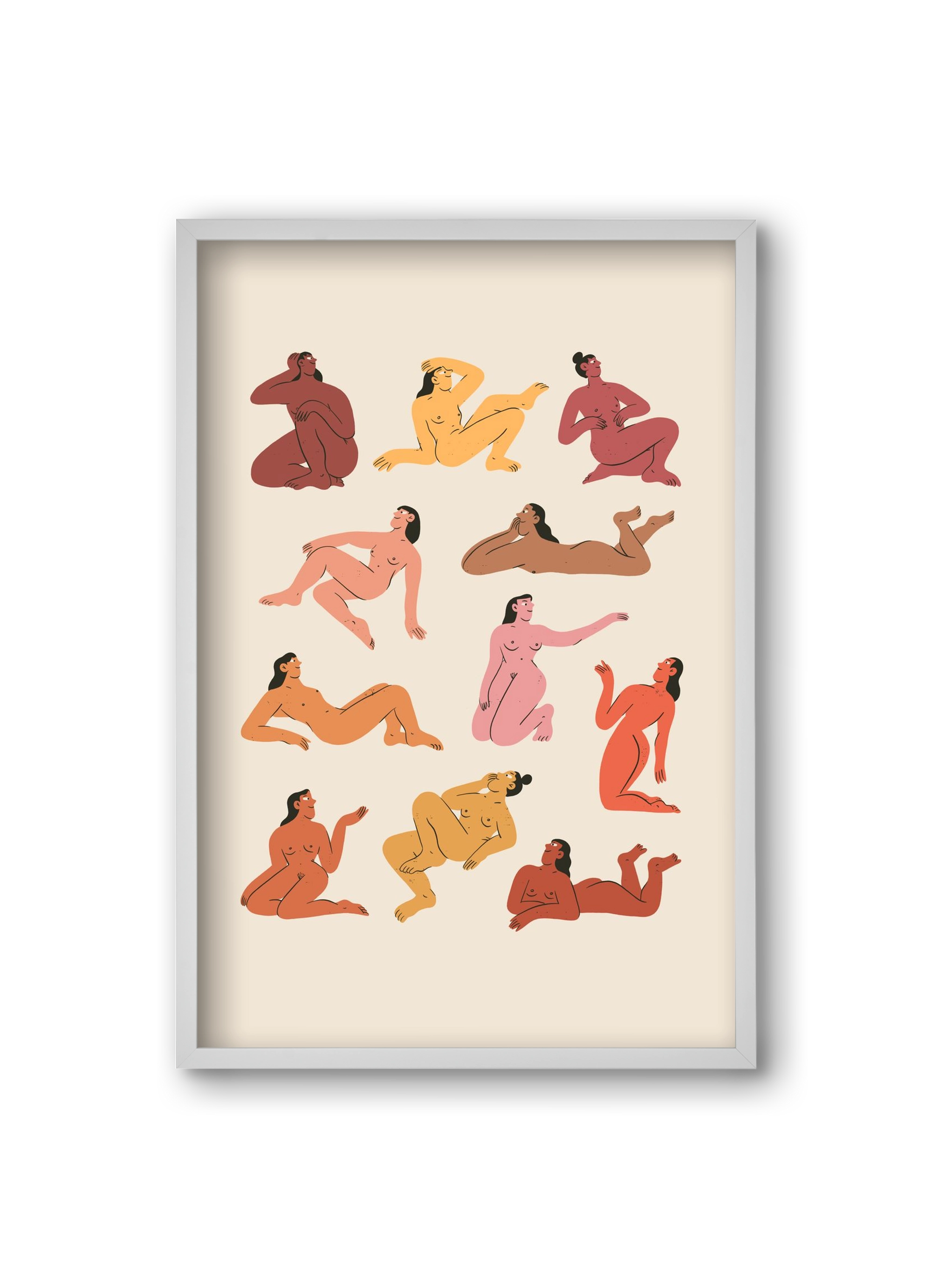 Naked truth, 20x30 cm (20x30 cm), Fehér keret