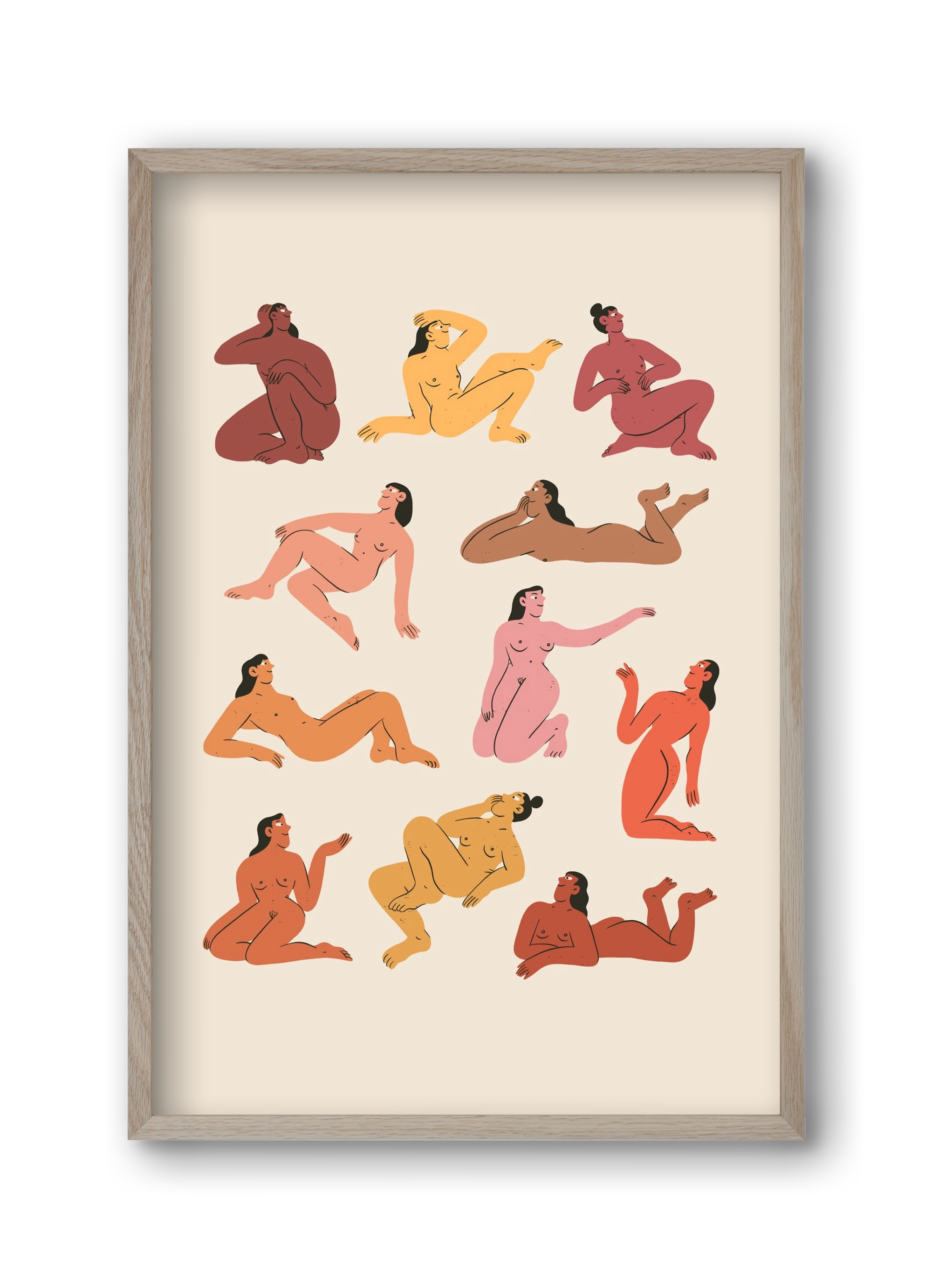 Naked truth, 30x45 cm (30x45 cm), Tölgy keret