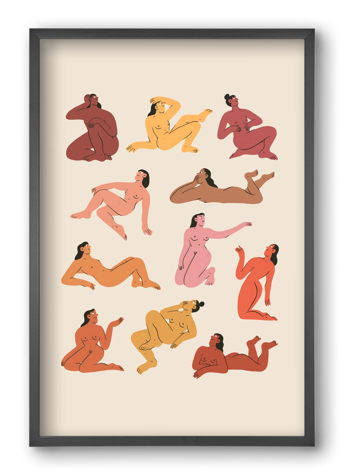 Naked truth, 40x60 cm (40x60 cm), Fekete keret