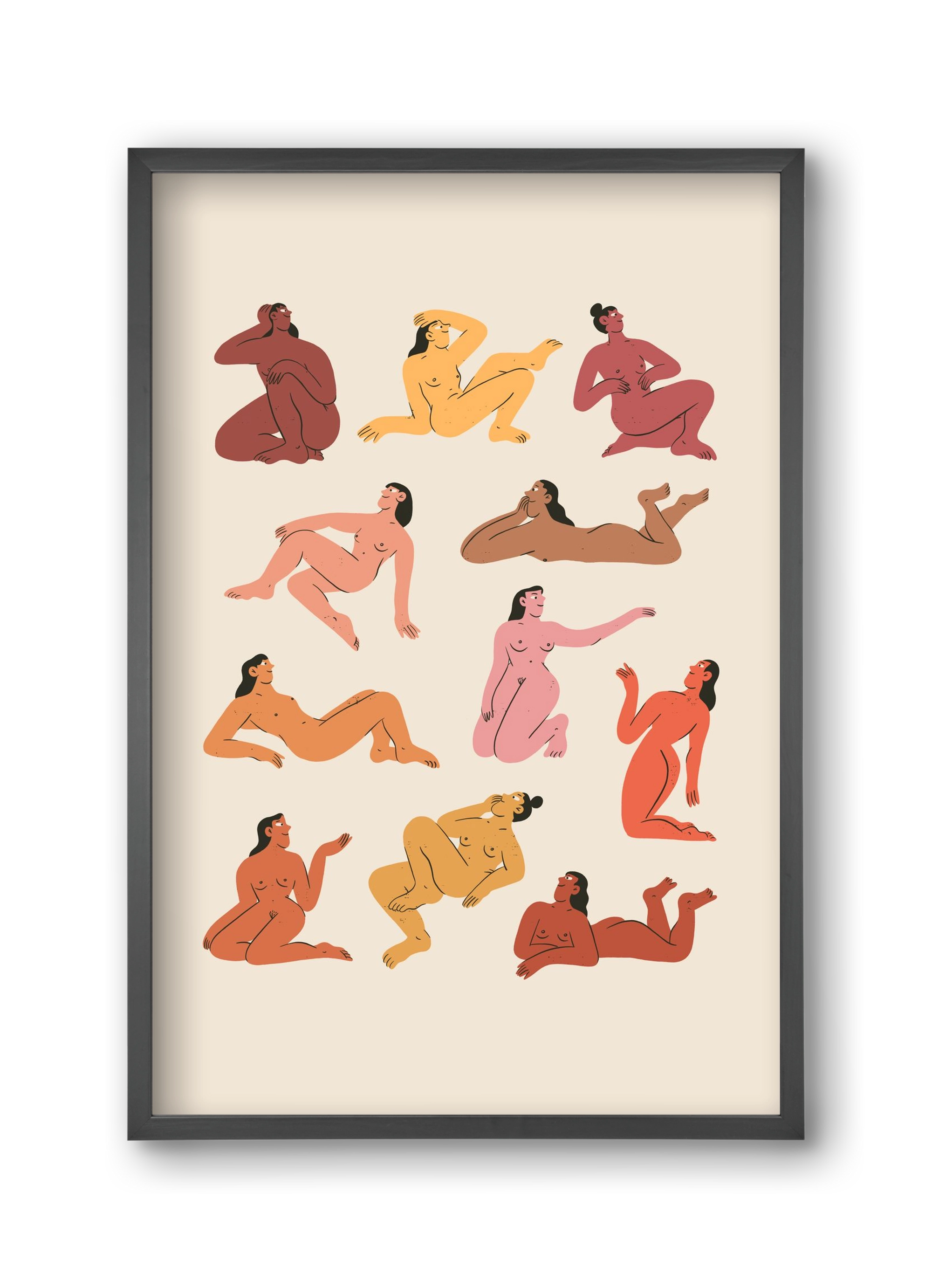 Naked truth, 30x45 cm (30x45 cm), Fekete keret