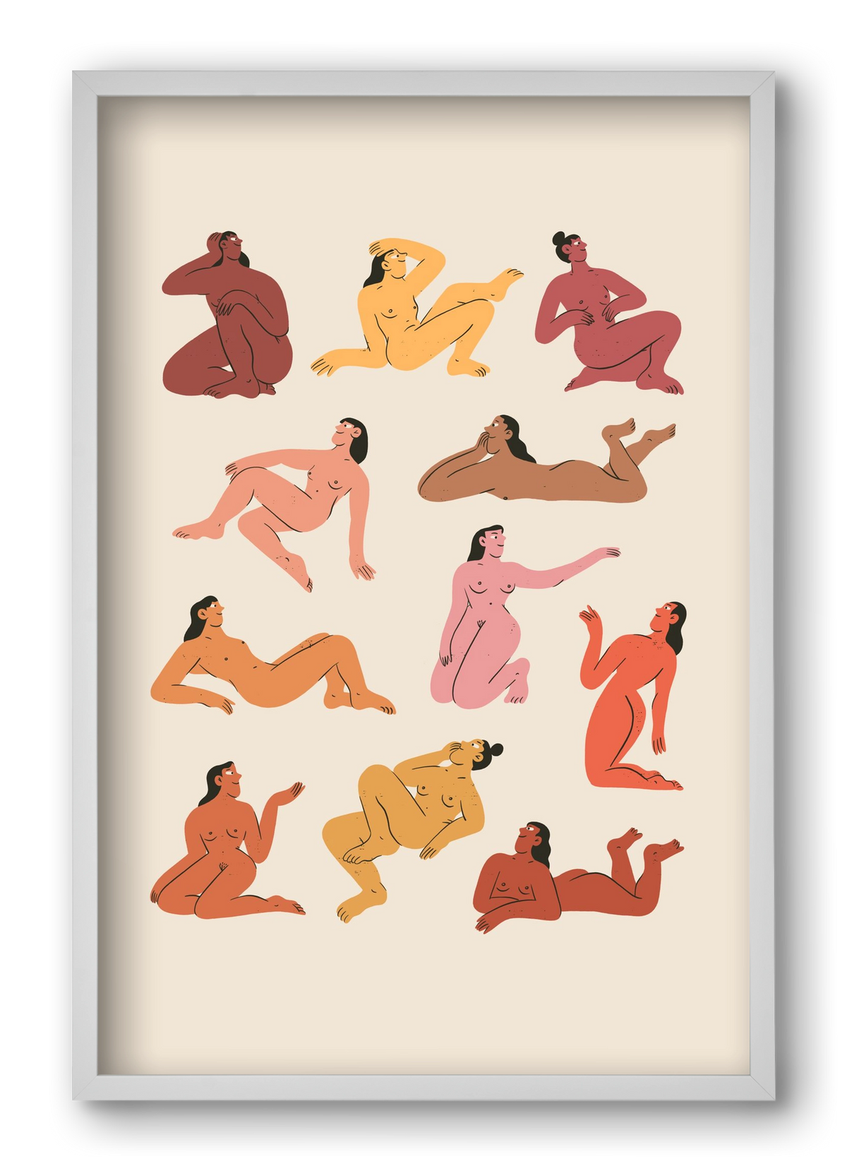 Naked truth, 40x60 cm (40x60 cm), Fehér keret