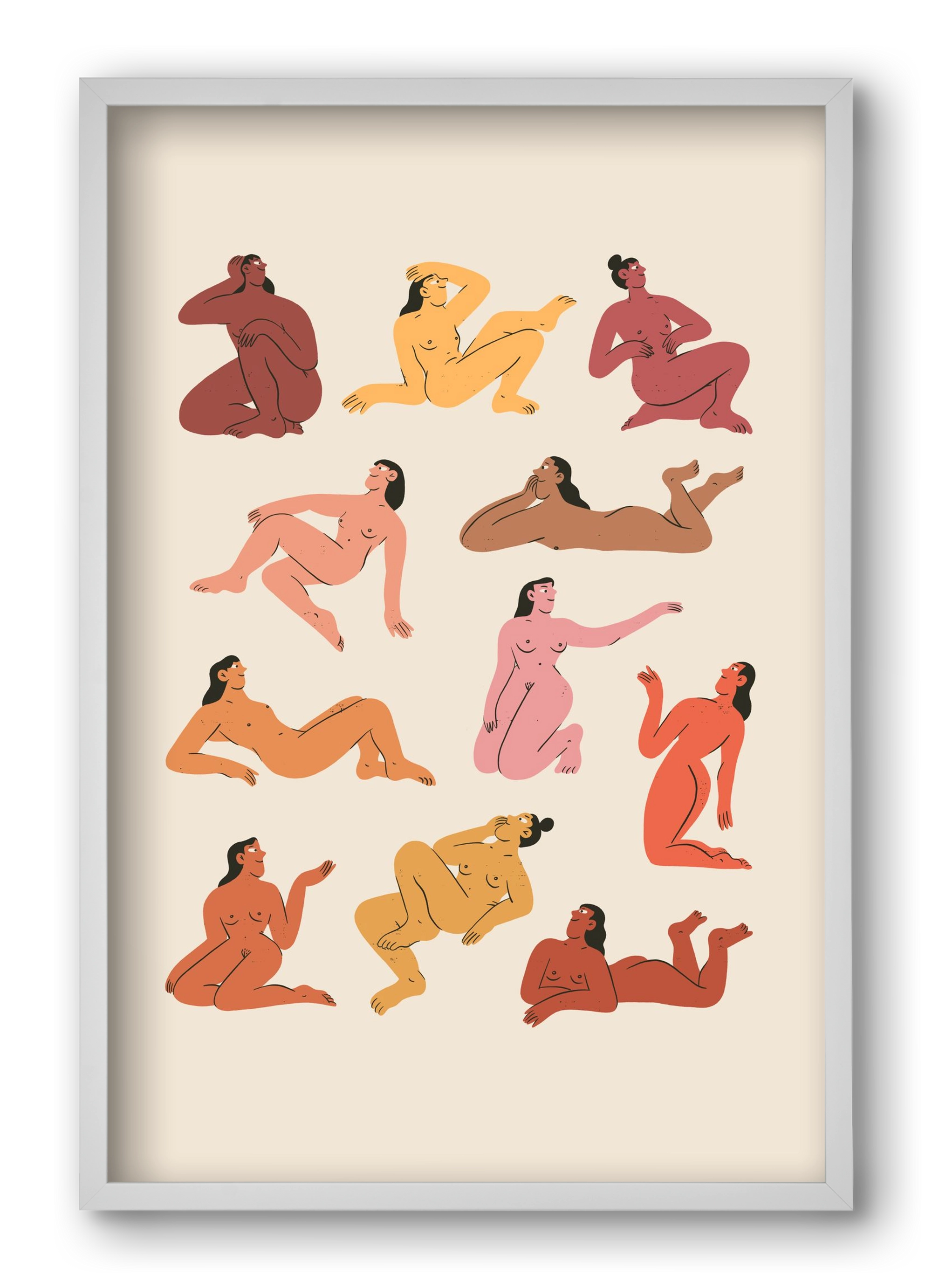 Naked truth, 40x60 cm (40x60 cm), Fehér keret