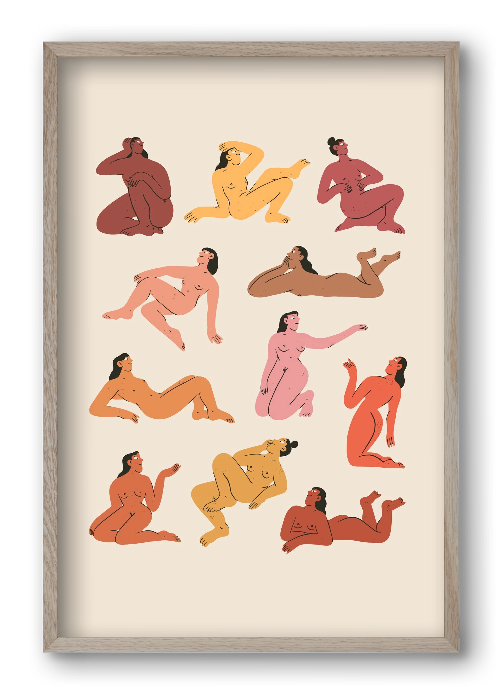 Naked truth, 40x60 cm (40x60 cm), Tölgy keret